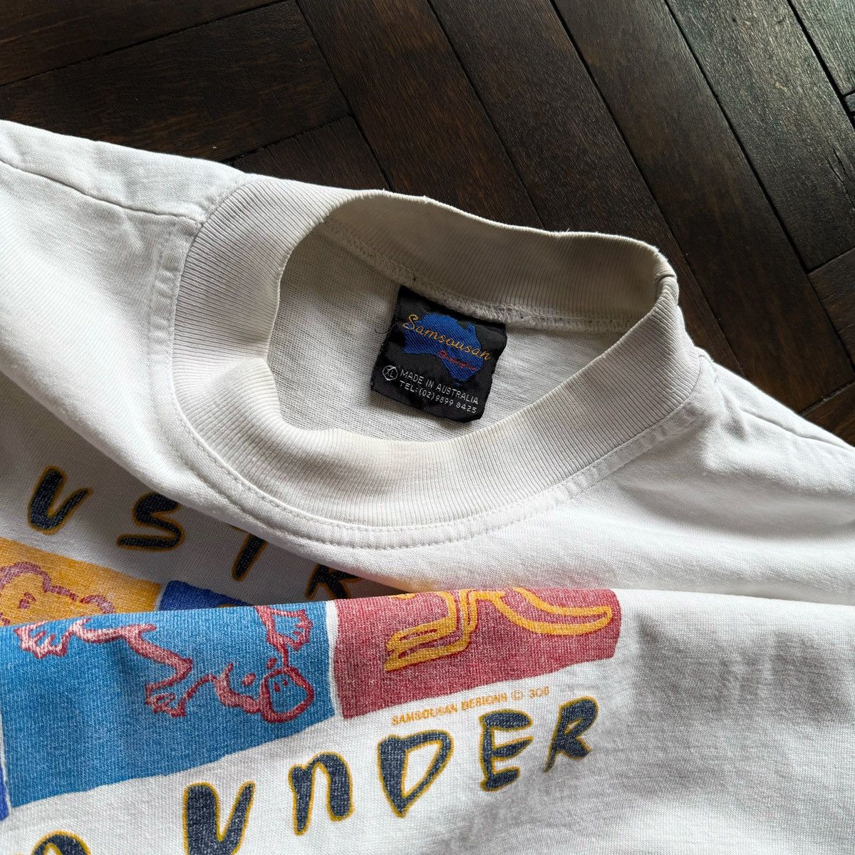 Vintage Australia Vintage 90s Down Under Graphic T-Shirt SS White Size US XL / EU 56 / 4 - 5 Thumbnail