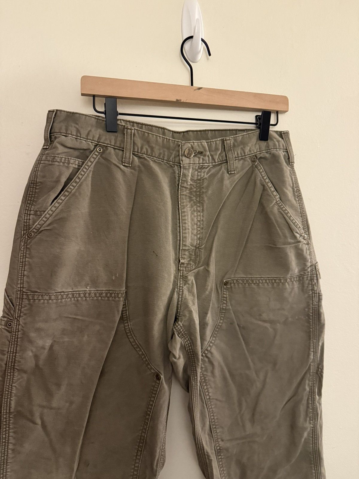 Carhartt Vintage 90s Carhartt Double Knee Green Size US 33 - 2 Thumbnail