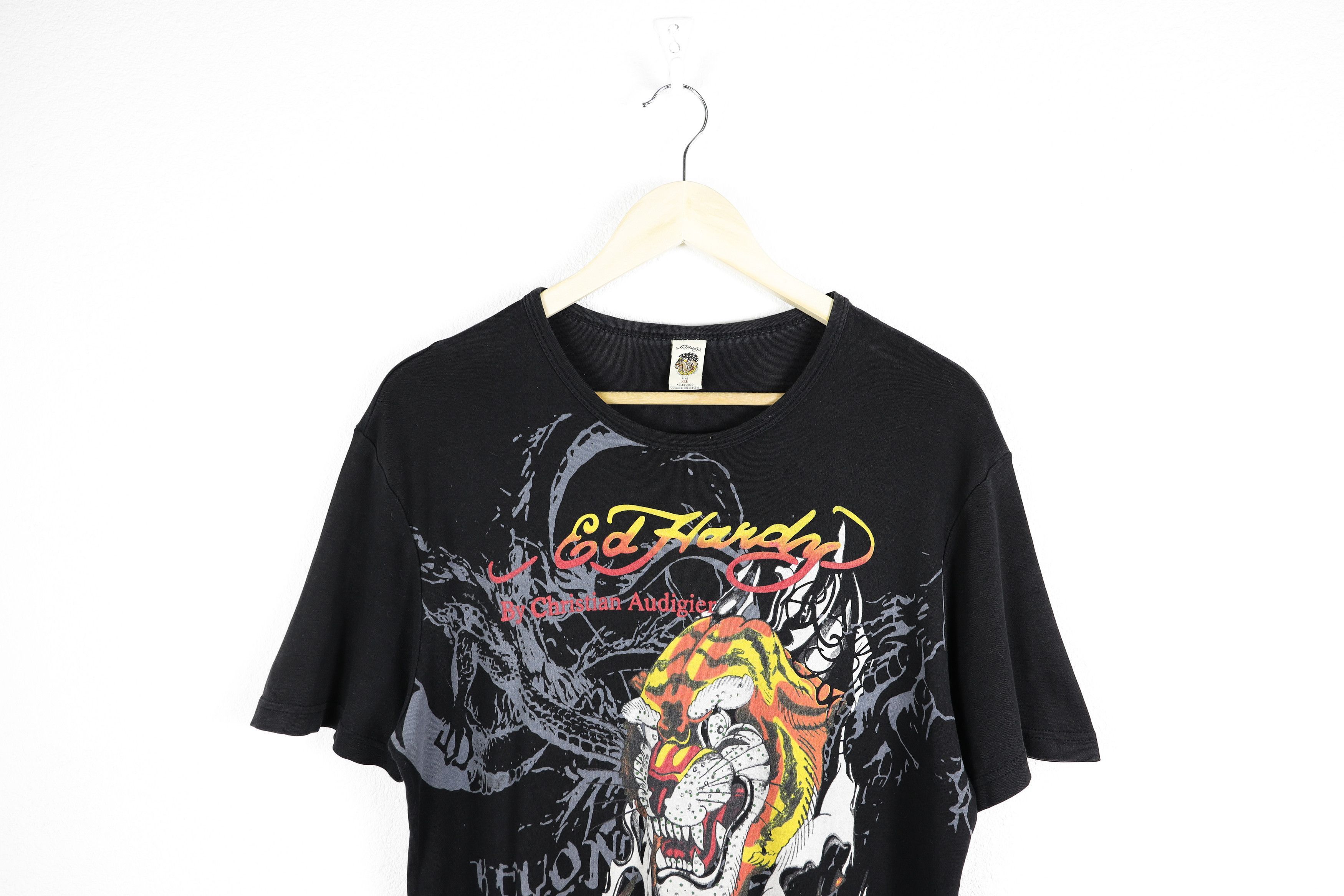 Christian Audigier Vintage Ed Hardy by Christian Audigier Tiger Graphic T-shirt Size US XL / EU 56 / 4 - 2 Thumbnail