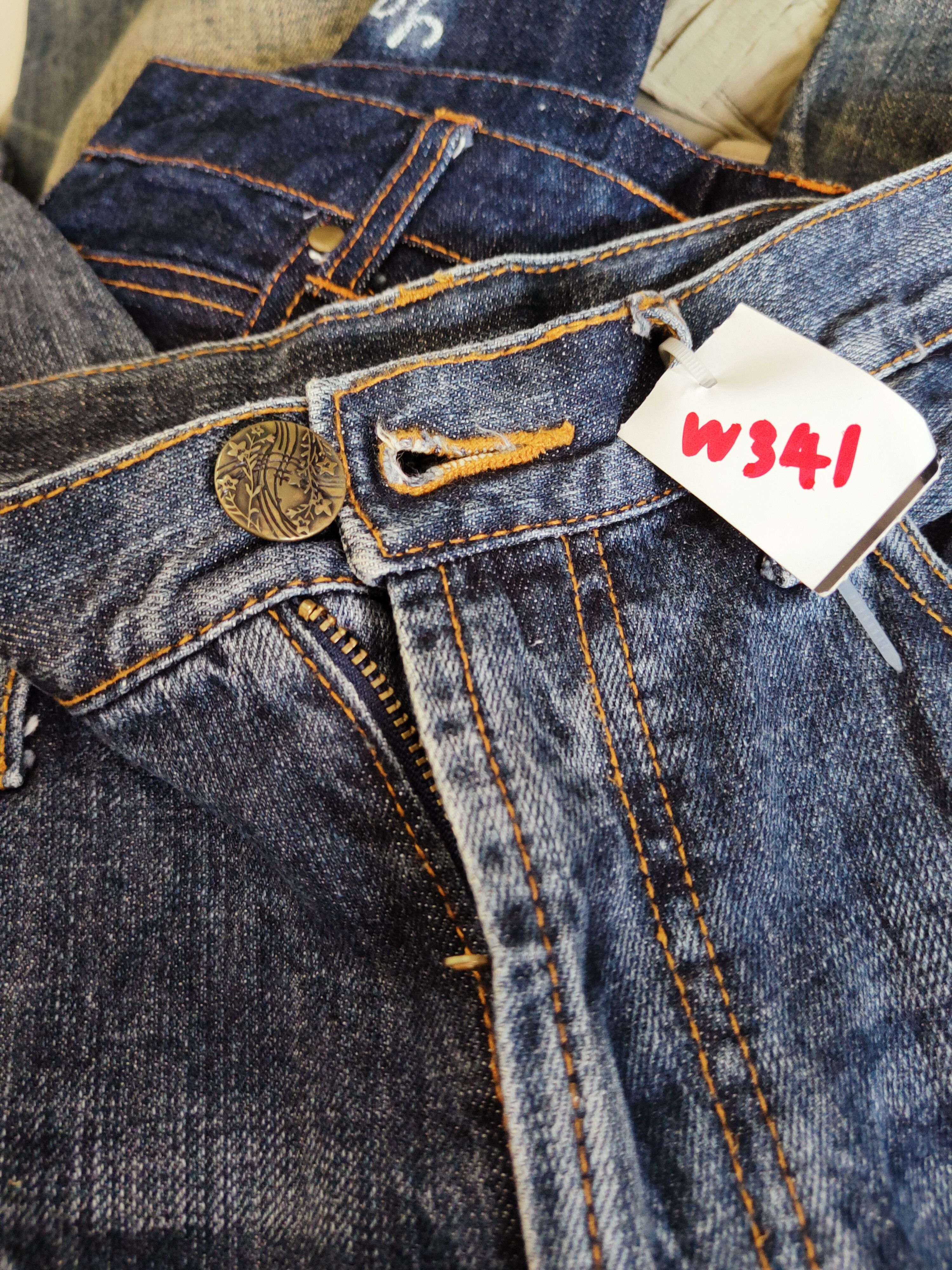 Japanese Brand Japan fish koi X Dragon Embroidered Ripped denim #W341 Size US 28 / EU 44 - 17 Thumbnail