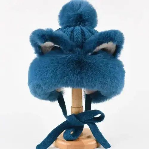 Other Blue Knit Slouchy Beanie Hat 2024 Size ONE SIZE - 2 Thumbnail
