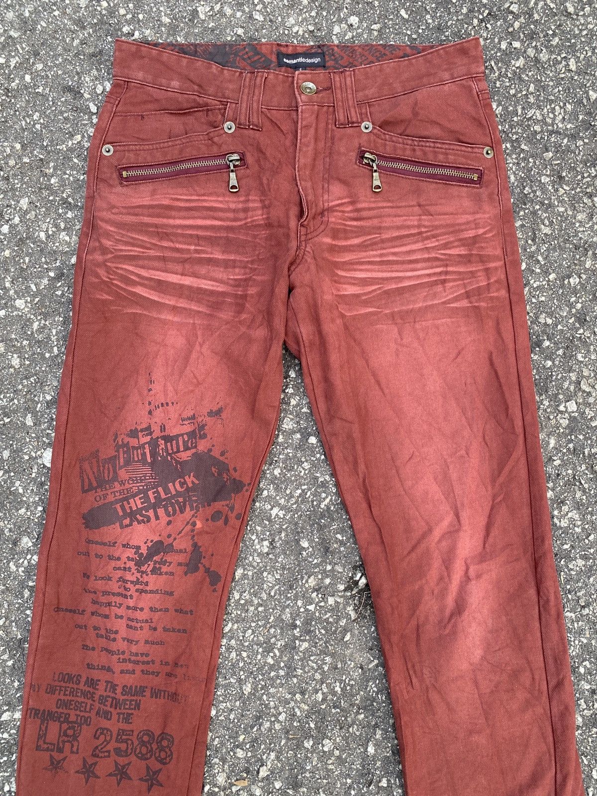 Japanese Brand × semanticdesign 2000s Semantics Design Claw Marks Double Zip Jeans Size US 29 - 3 Thumbnail