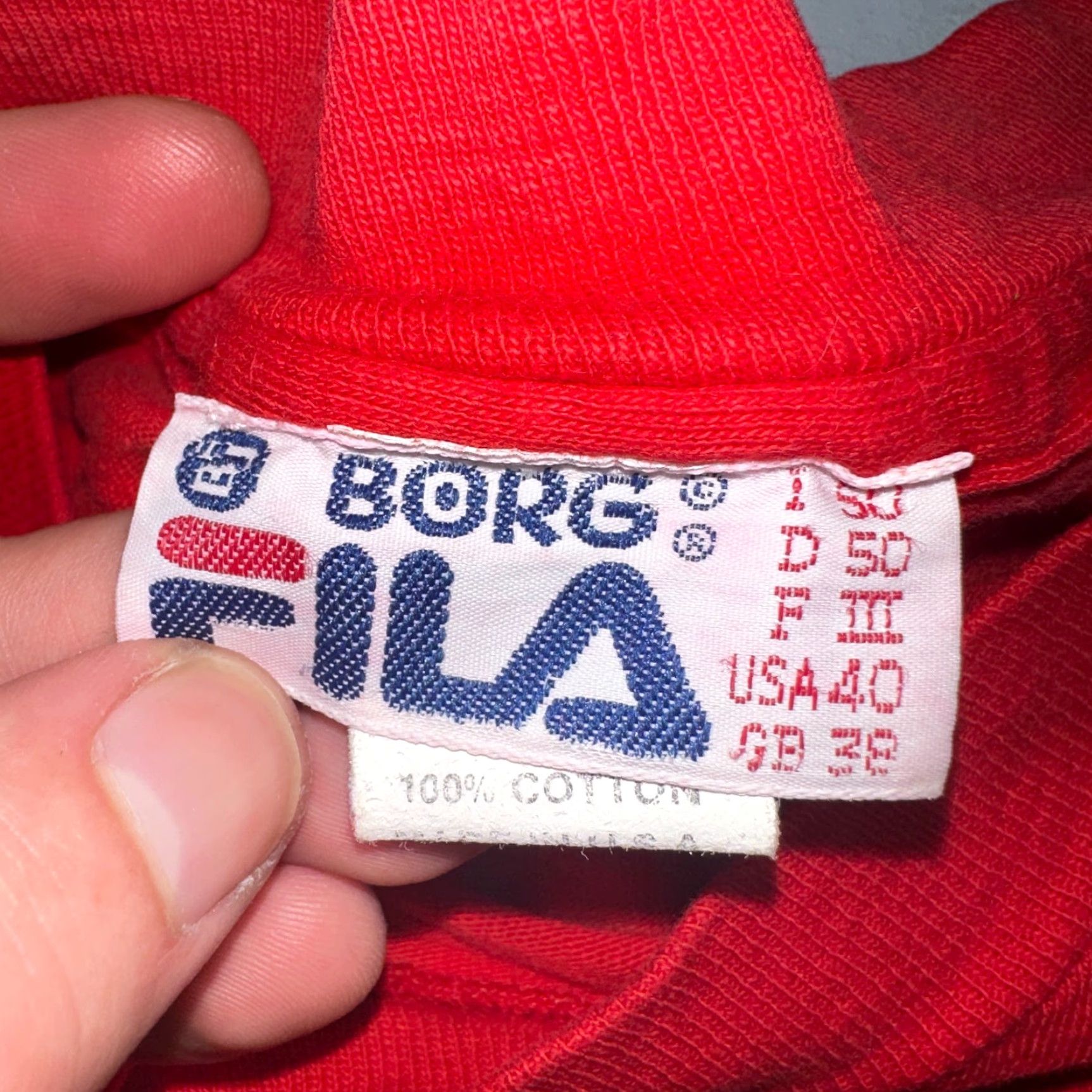 Fila VINTAGE FILA 1983 Open VTG T Shirt USA Tennis Borg 80s Rare Red Graphic Print Sports Size US L / EU 52-54 / 3 - 6 Thumbnail