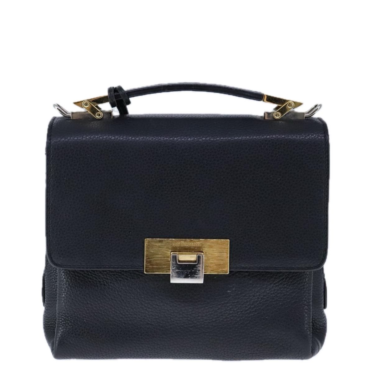 Le Dix Black Leather Handbag (Pre-Owned)