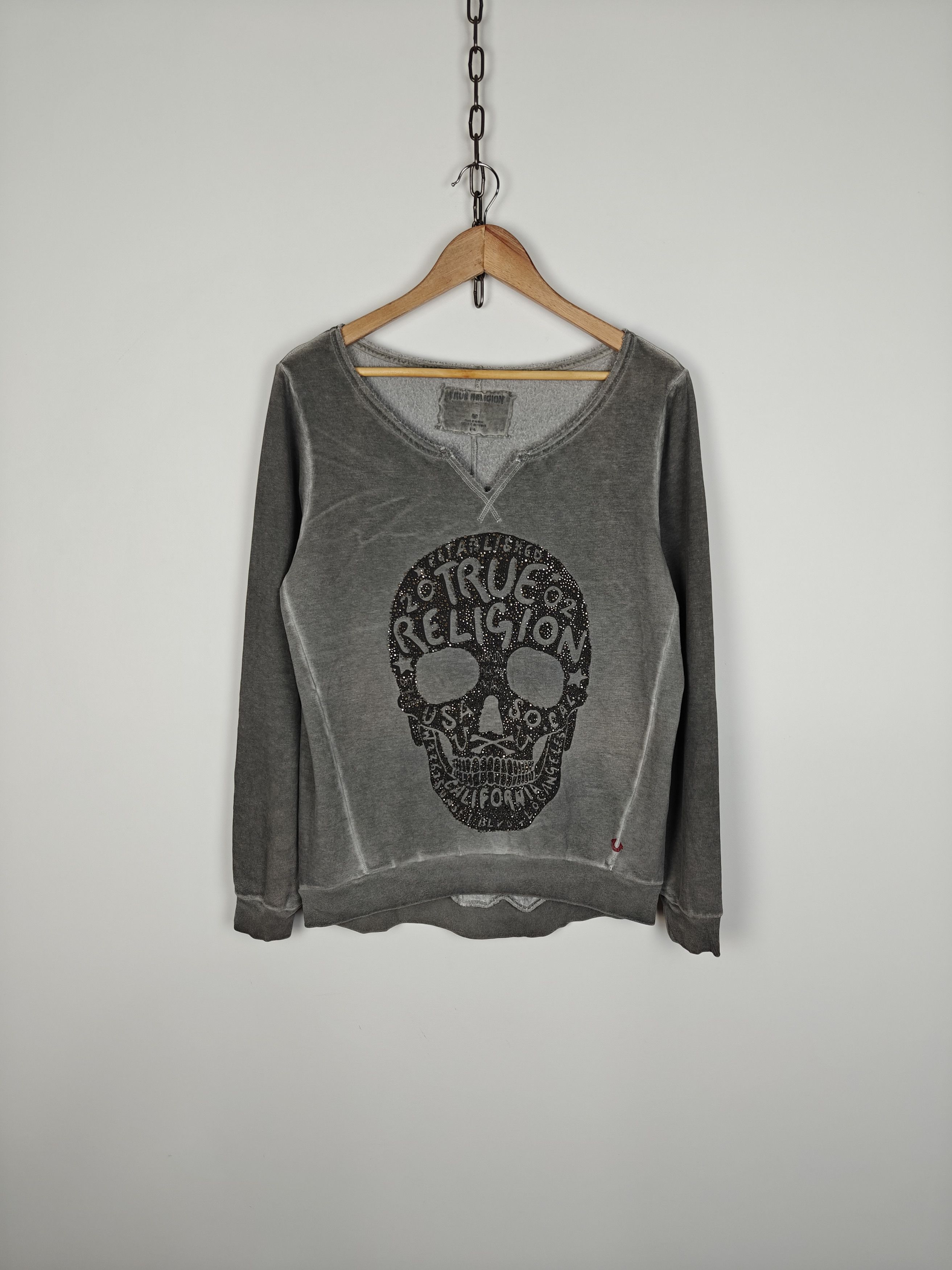 True Religion True Religion Sweatshirt Skull Center Logo Gray size L Size L / US 10 / IT 46 - 1 Thumbnail