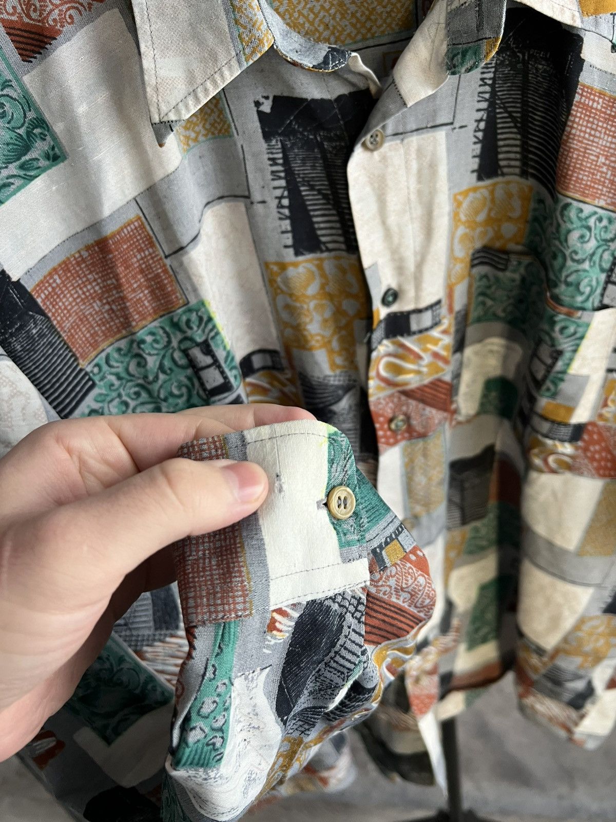 Vintage Vintage Patchwork Shirt The Big Shirt Maker by South West Size US XL / EU 56 / 4 - 13 Thumbnail