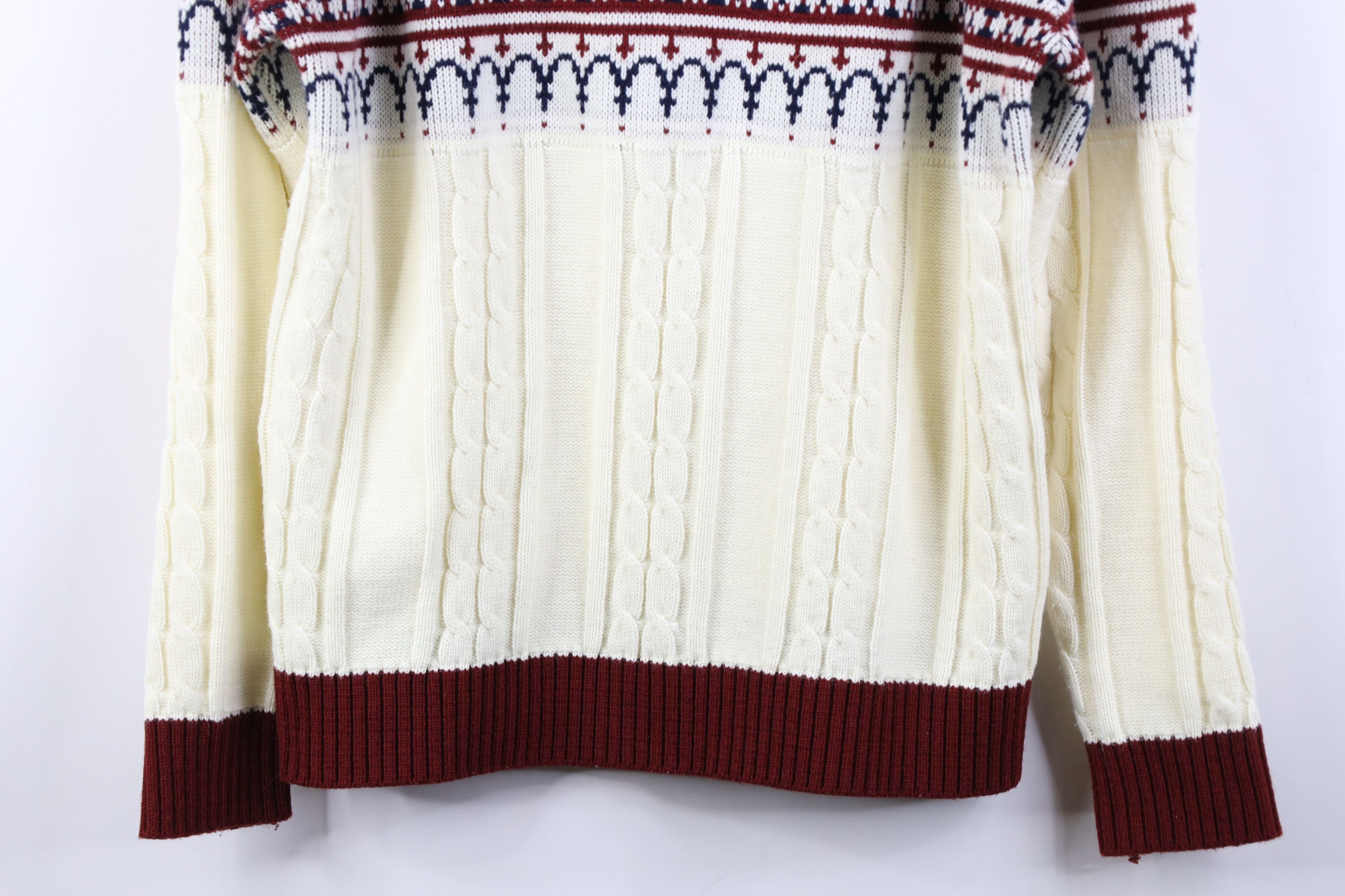 Vintage Vintage 70s Streetwear Ribbed Cable Knit Shawl Sweater Size US L / EU 52-54 / 3 - 3 Thumbnail