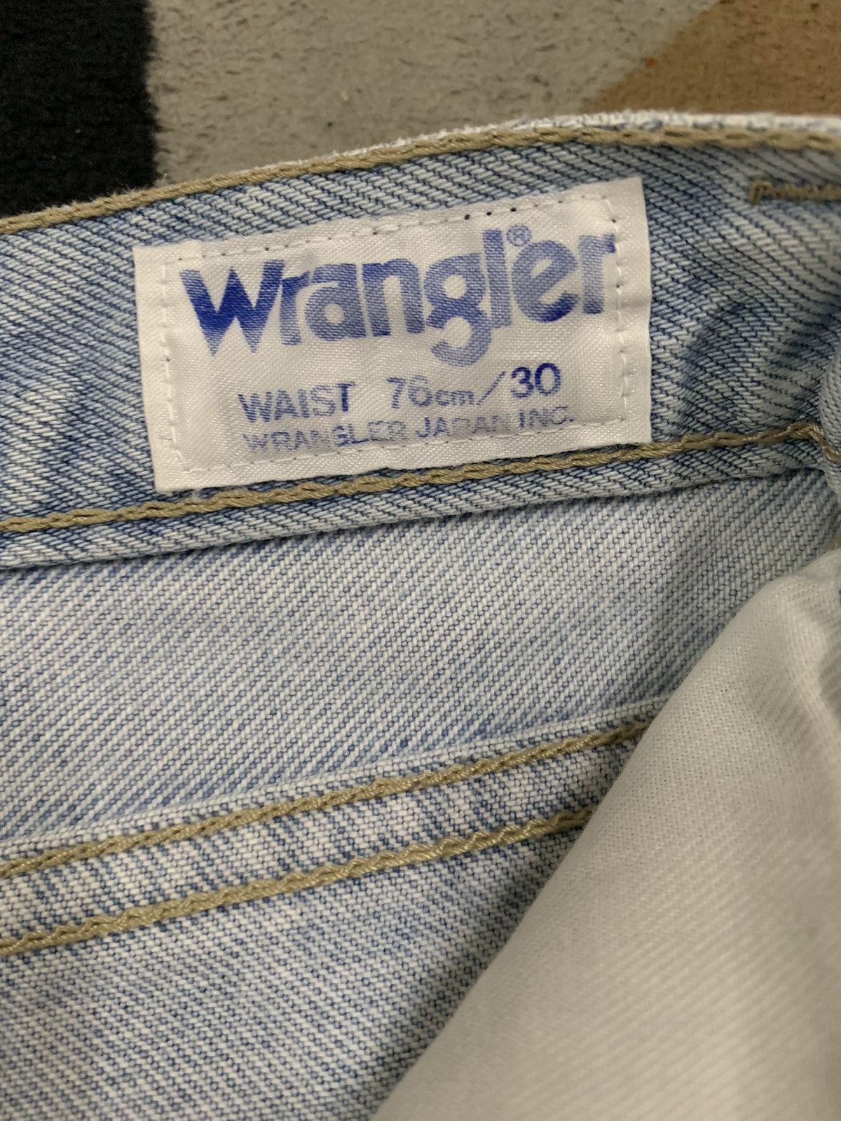 Wrangler Vintage 90s Wrangler Blue Washed Straight Leg Ripped Jeans Size US 29 - 18 Thumbnail