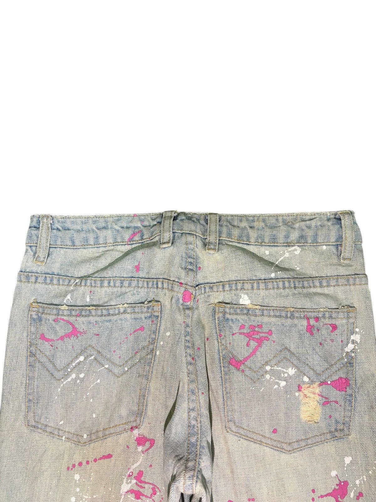 Hysteric Glamour Vintage Japanese Brand Paint Distress Flare Jeans Size 28" / US 6 / IT 42 - 4 Thumbnail