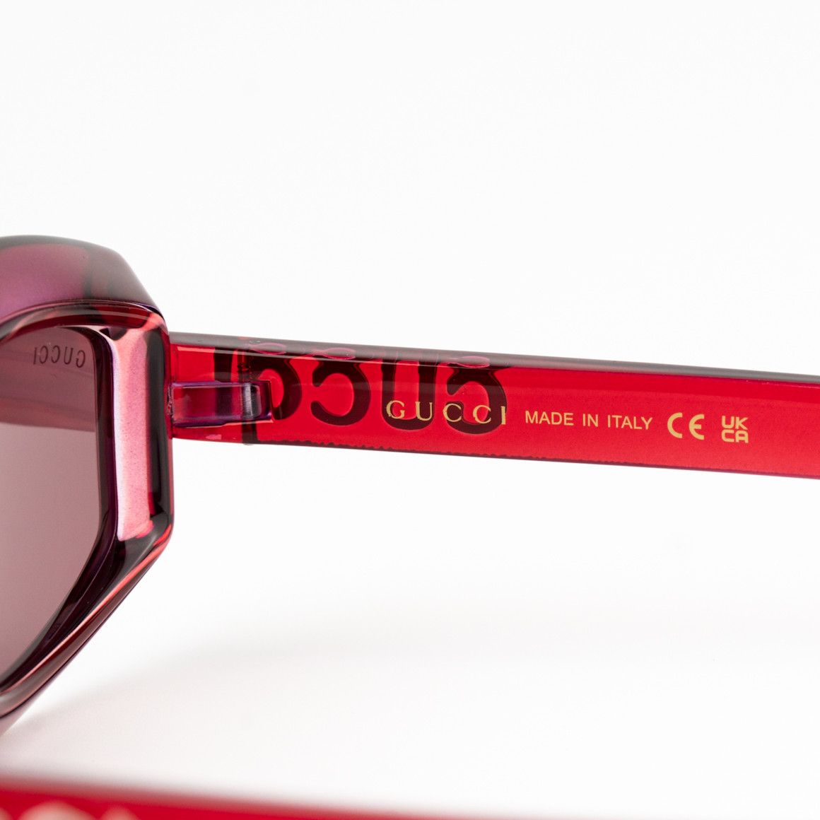 Gucci NEW Gucci GG1719S 004 Red Violet Women Square Sunglasses Size ONE SIZE - 7 Thumbnail