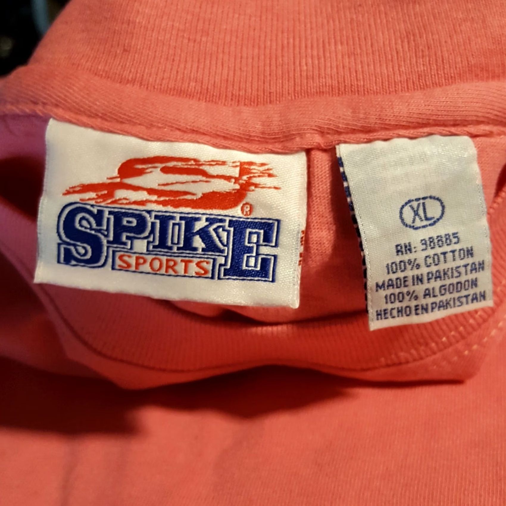 Pinko VINTAGE Spike Sports T-Shirt Mens XL Pink Tribal Tie-Dye Aztec Hawaiian Retro 90s Graphic Print Short Sleeve Crew Neck All Seasons Size US XL / EU 56 / 4 - 6 Thumbnail