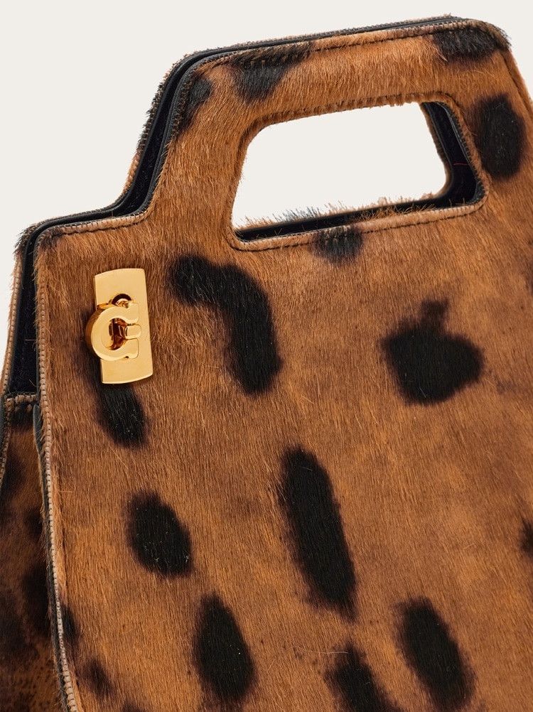 Salvatore Ferragamo o1s1rm0924 Size: OS / Wanda Mini Bag in Leopard Size ONE SIZE - 6 Thumbnail
