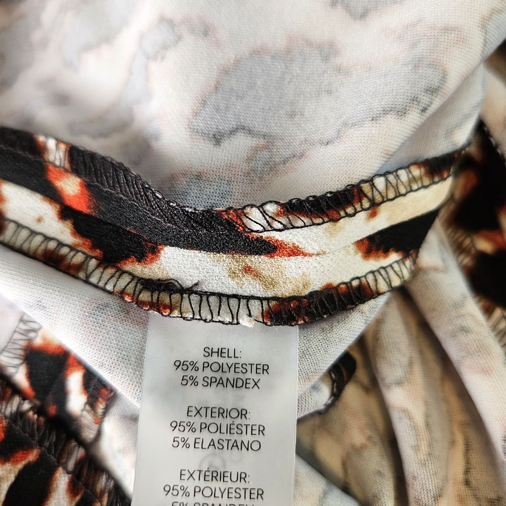 Calvin Klein Calvin Klein Womens Dress Sz 4 Black White Animal Print Sleeveless Sheath Knee Length Multicolor Size S / US 4 / IT 40 - 5 Thumbnail