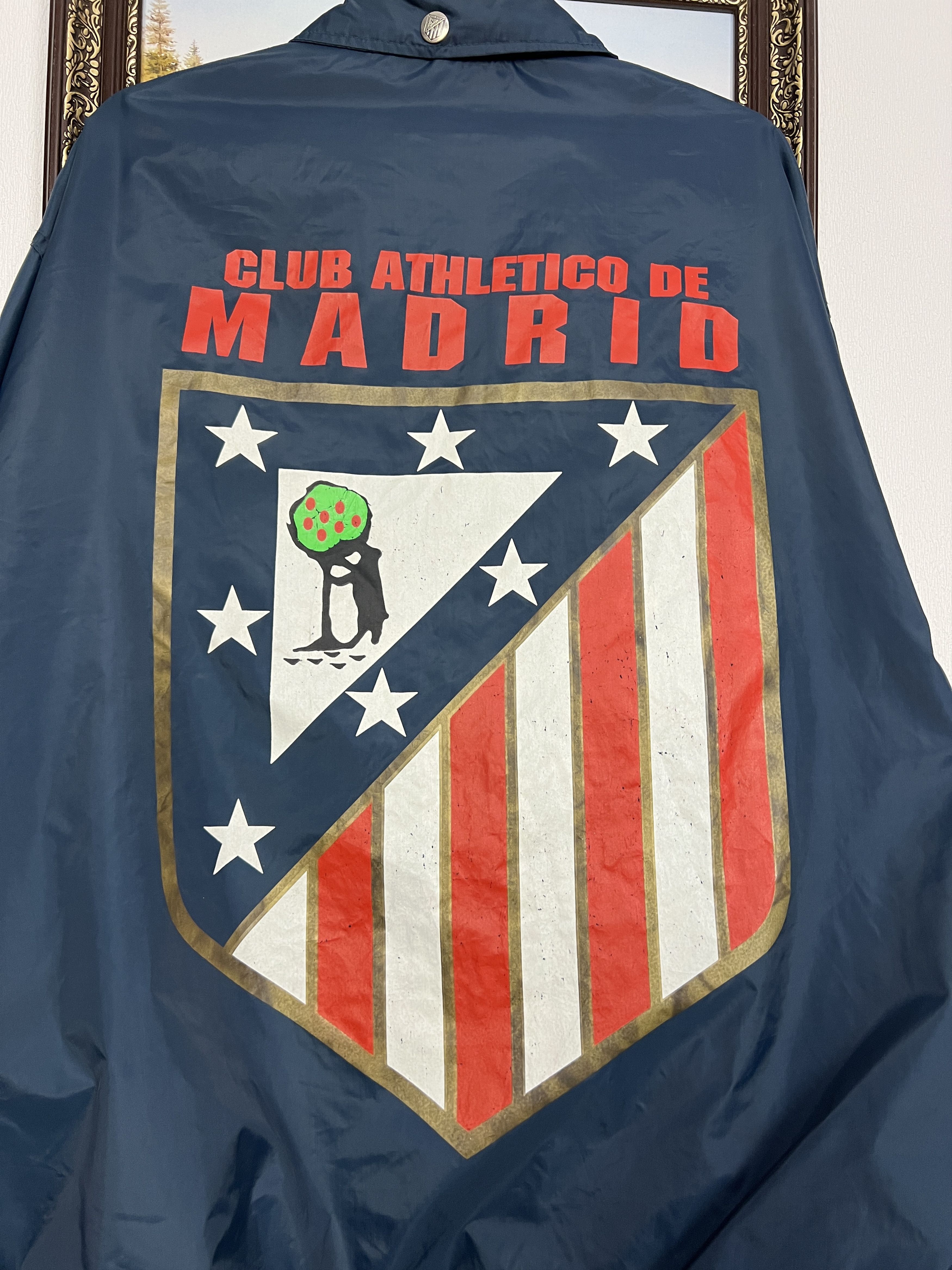 Vintage Atletico Madrid Football Jacket Windbreaker Track