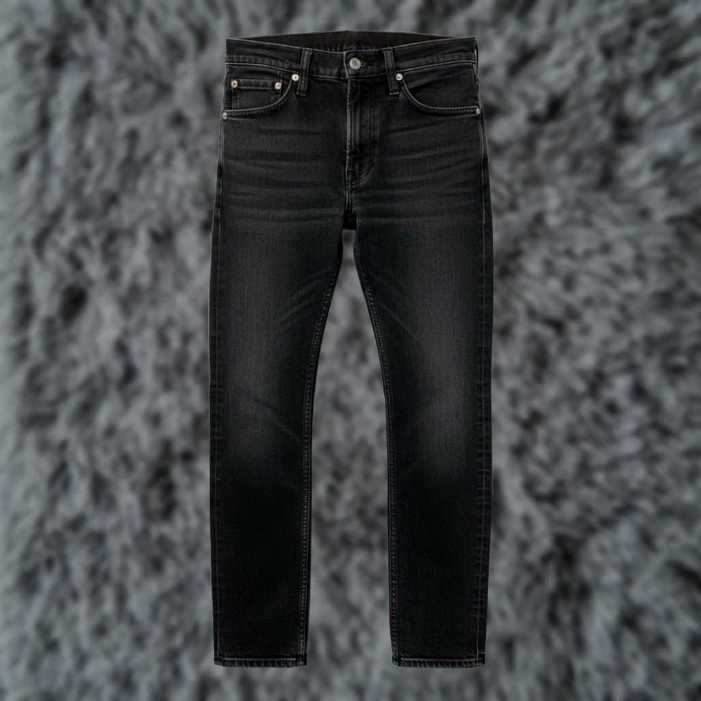 Levi's Levi's 511 Jeans Mens 29x29 Black Dark Wash Slim Tapered Zip Fly Denim Pocket Logo USA 511 Mens Jeans Size US 29 - 1 Thumbnail