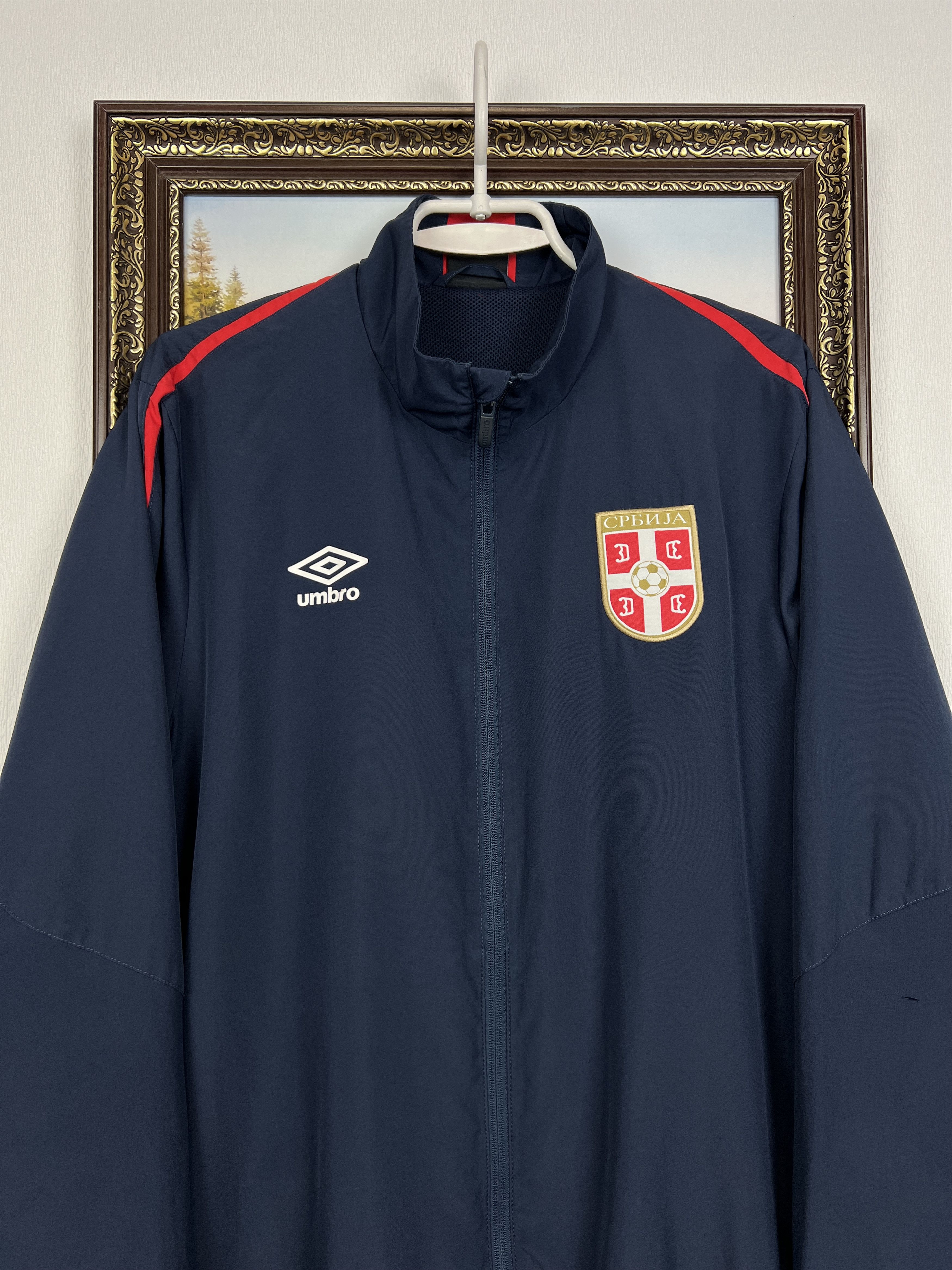 Umbro Serbia Football Jacket Blue Soccer Track Top Mens National Size US L / EU 52-54 / 3 - 2 Thumbnail