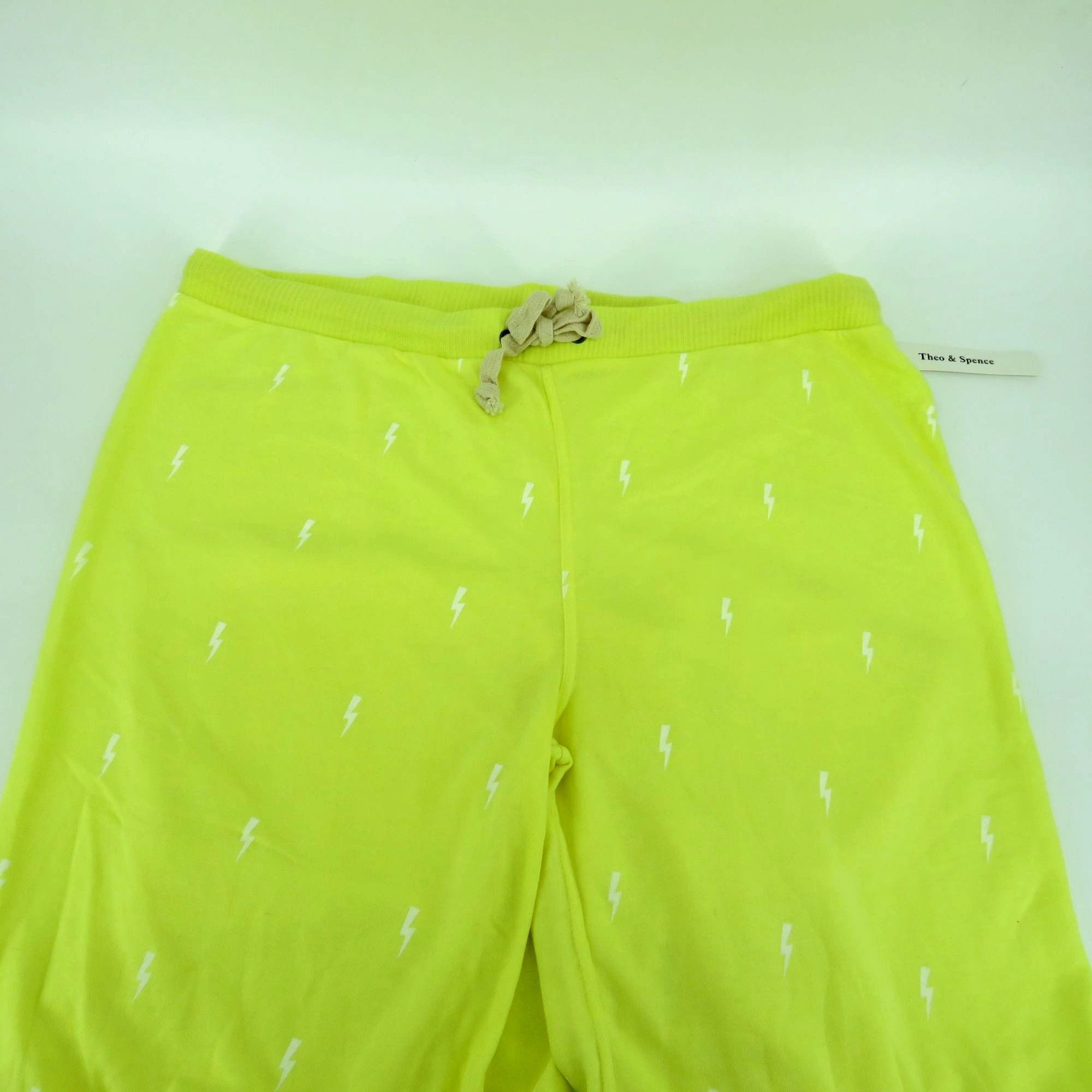 Other Theo & Spence 2X Neon Yellow Lounge Pants Lightning Print NW Size 42" / US 20 - 4 Thumbnail