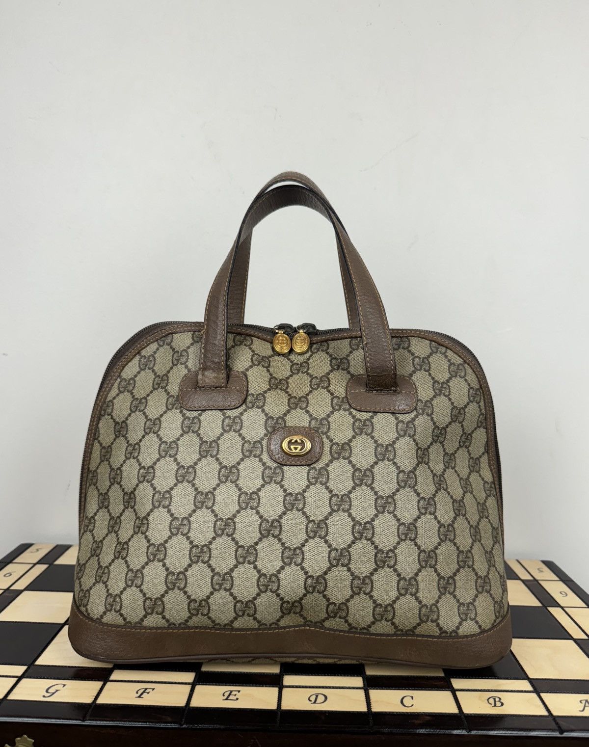 Gucci Vintage Leather bag Gucci Supreme GG original luxury item Size ONE SIZE - 1 Thumbnail