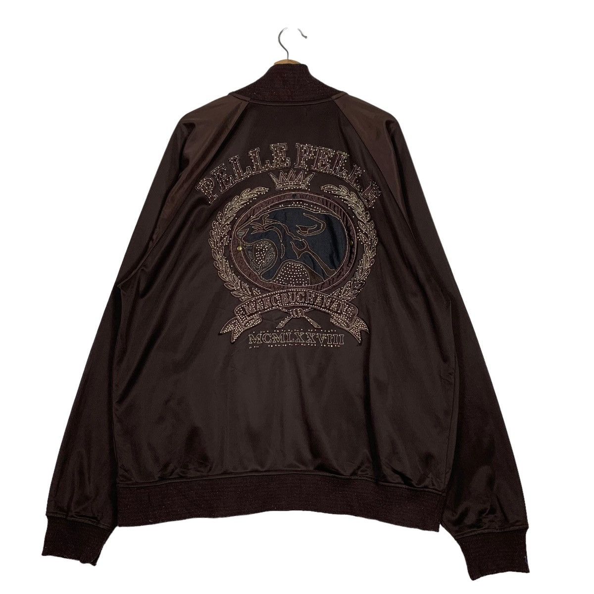 Japanese Brand PELLEPELLE MARCBUCHANAN Big Logo Sweater Jacket #0104-C6 Size US XXL / EU 58 / 5 - 1 Thumbnail