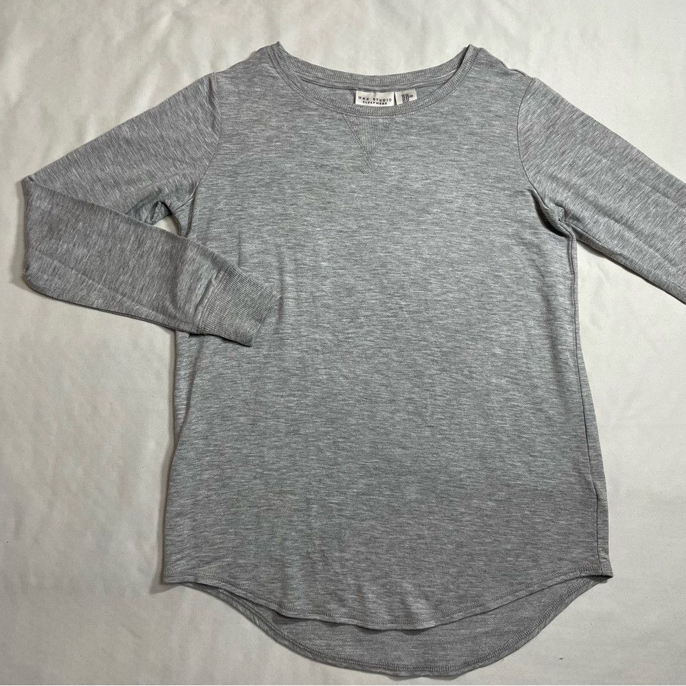 Other New Max Studio Sleepwear Grey Long Sleeve Top Size XS Size XS / US 0-2 / IT 36-38 - 5 Thumbnail