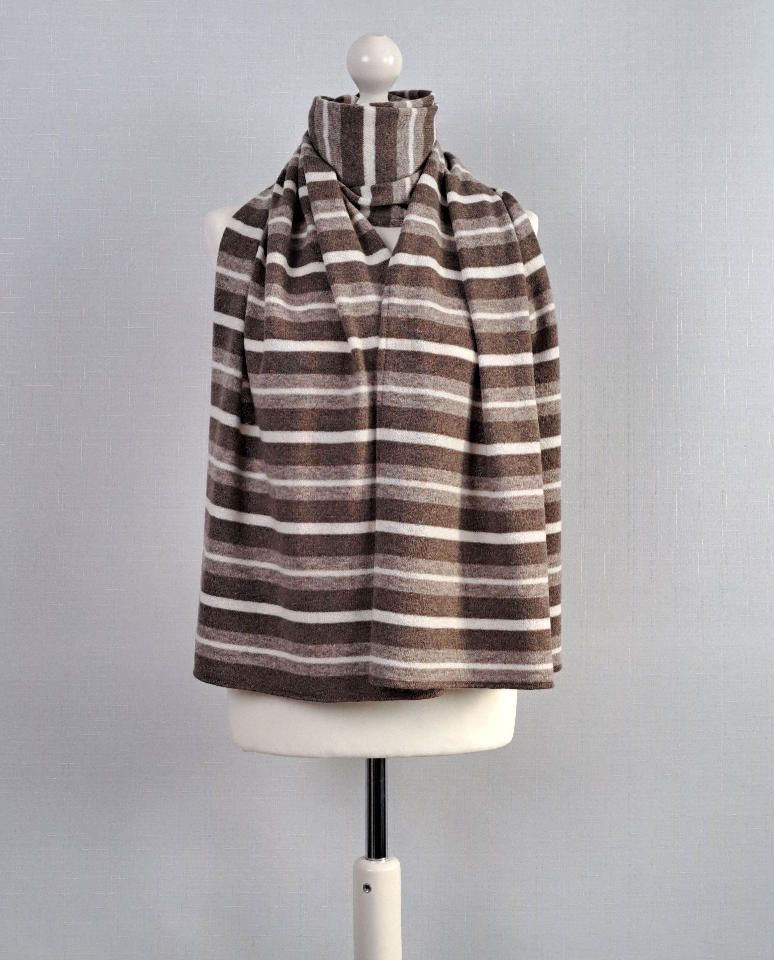 Fedeli Fedeli multicolor stripe pattern cashmere scarf. Size ONE SIZE - 9 Thumbnail