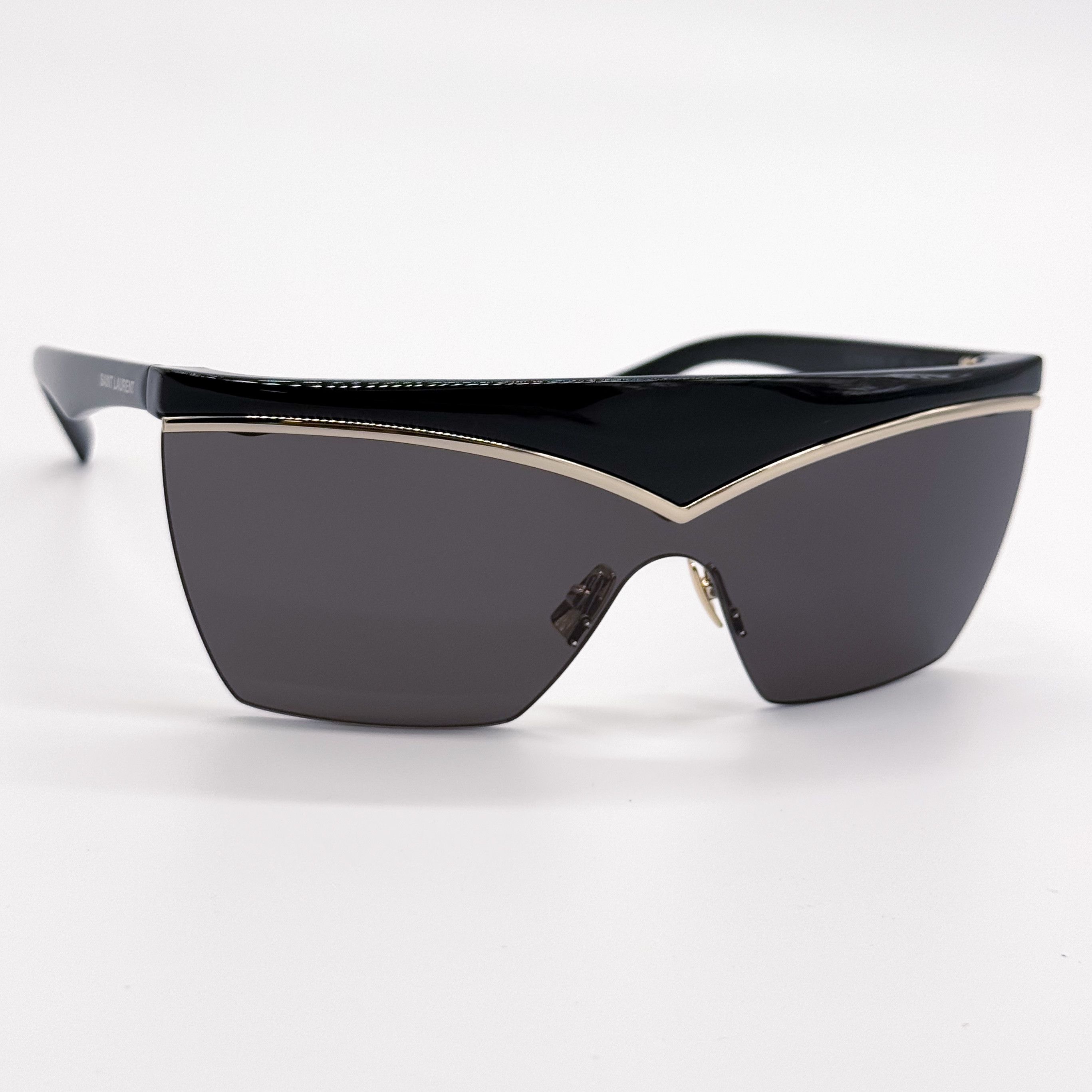 Saint Laurent Paris NEW SAINT LAURENT SL614 MASK 001 BLACK WOMEN SUNGLASSES Size ONE SIZE - 4 Thumbnail