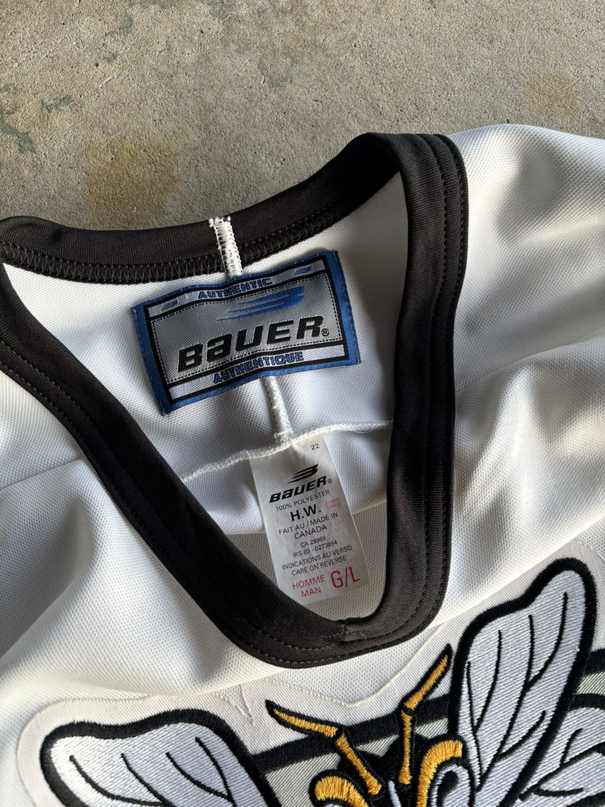 Other Vintage 1995 Sarnia Sting OHL Bauer Boxy Hockey Jersey Size US L / EU 52-54 / 3 - 4 Thumbnail