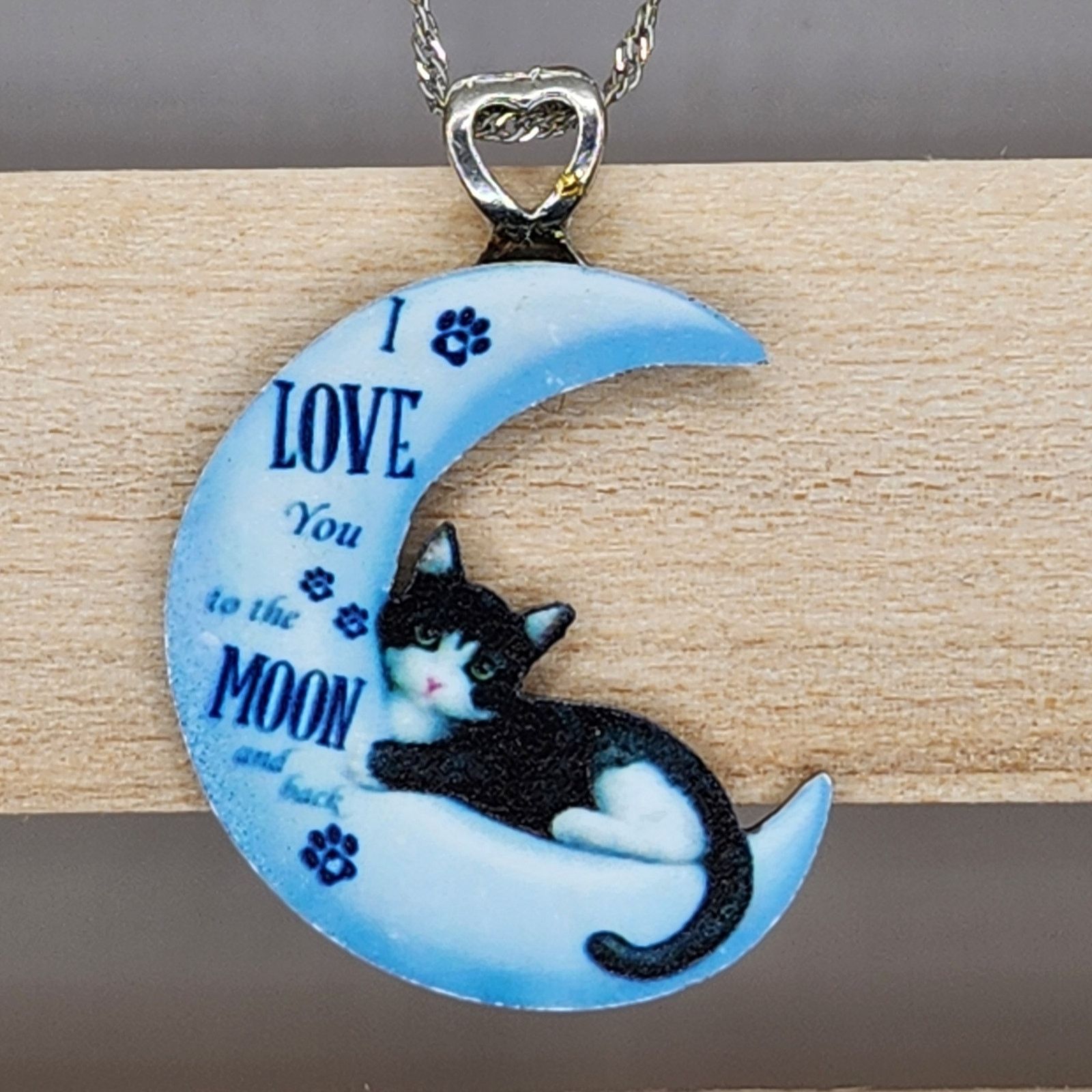 Other I Love You to the Moon and Back Cat Crescent Moon Necklace Size ONE SIZE - 2 Thumbnail
