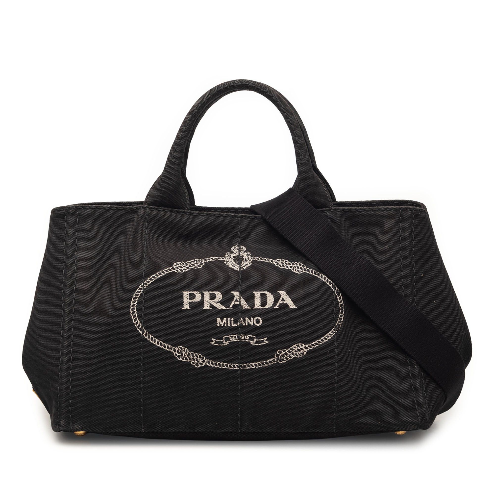Prada Canvas Canapa Logo Satchel Size ONE SIZE - 1 Thumbnail
