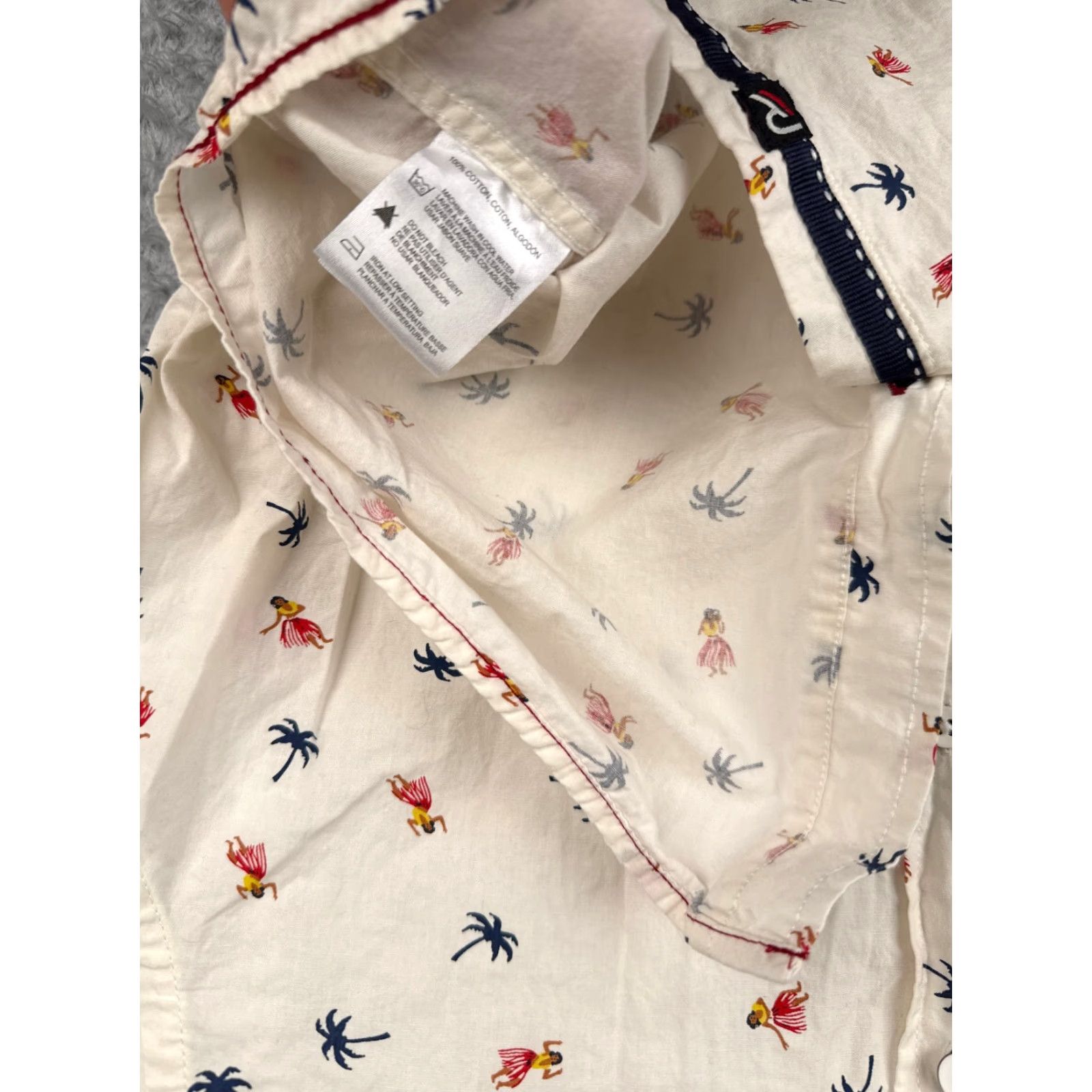 Vintage International Report Hawaiian Shirt Men Medium White Floral Button-Up Collared Casual Summer Regular Fit Size US M / EU 48-50 / 2 - 7 Thumbnail