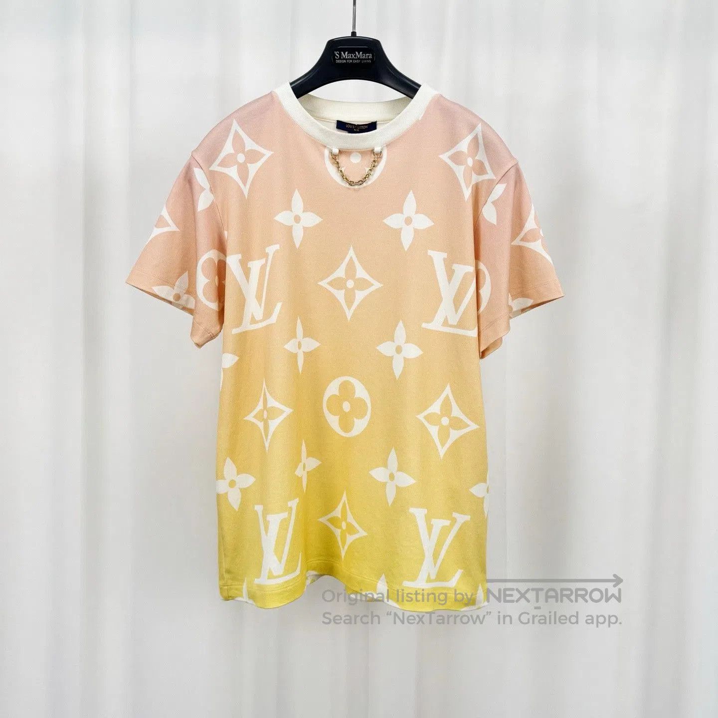Louis Vuitton Louis Vuitton Gradient Monogram Chain Tee. Size L / US 10 / IT 46 - 1 Thumbnail