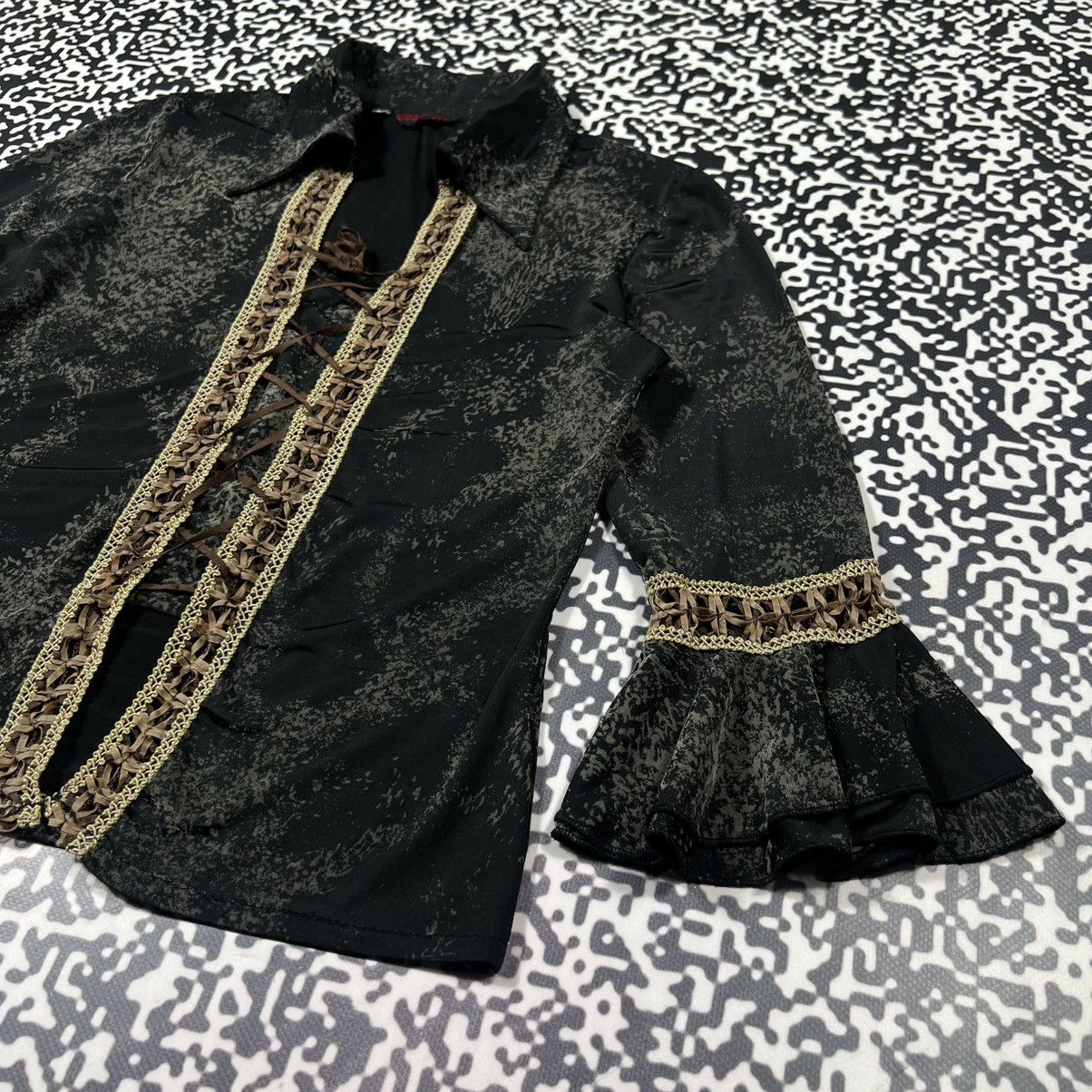 Japanese Brand Vintage Y2K Japanese Front Lace Up Napoleon 90s Style Shirt Size L / US 10 / IT 46 - 10 Thumbnail