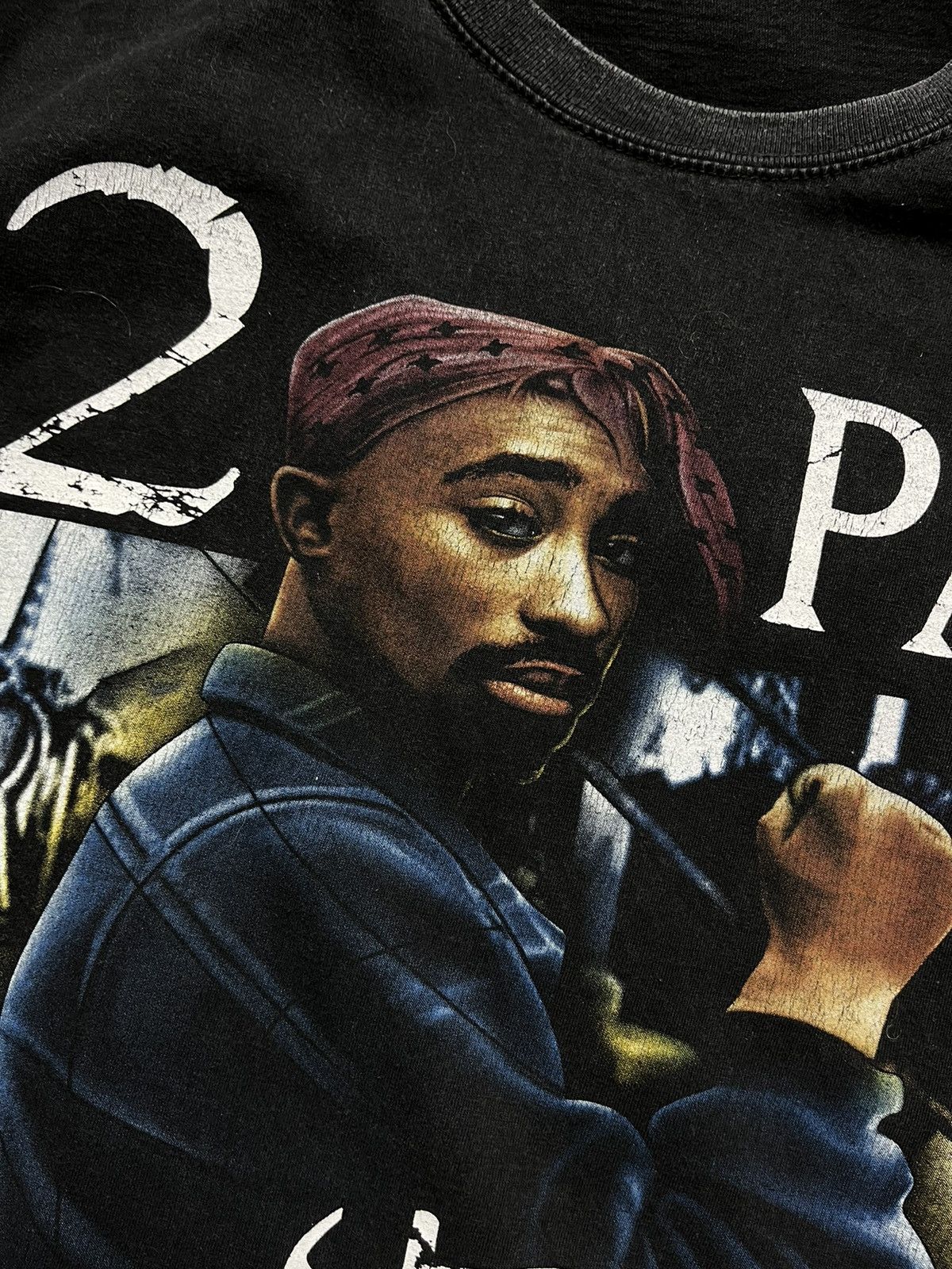 Rap Tees × Vintage Vintage 00s 2pac quote graphic rap tee worn to perfection Size US XL / EU 56 / 4 - 6 Thumbnail