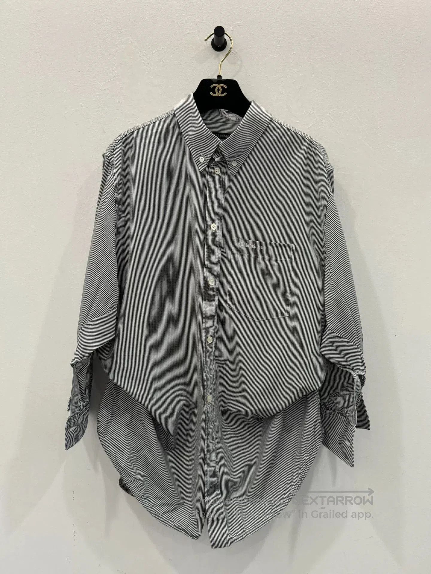 Balenciaga Balenciaga Women's Striped Logo Shirt. Size XS / US 0-2 / IT 36-38 - 1 Thumbnail
