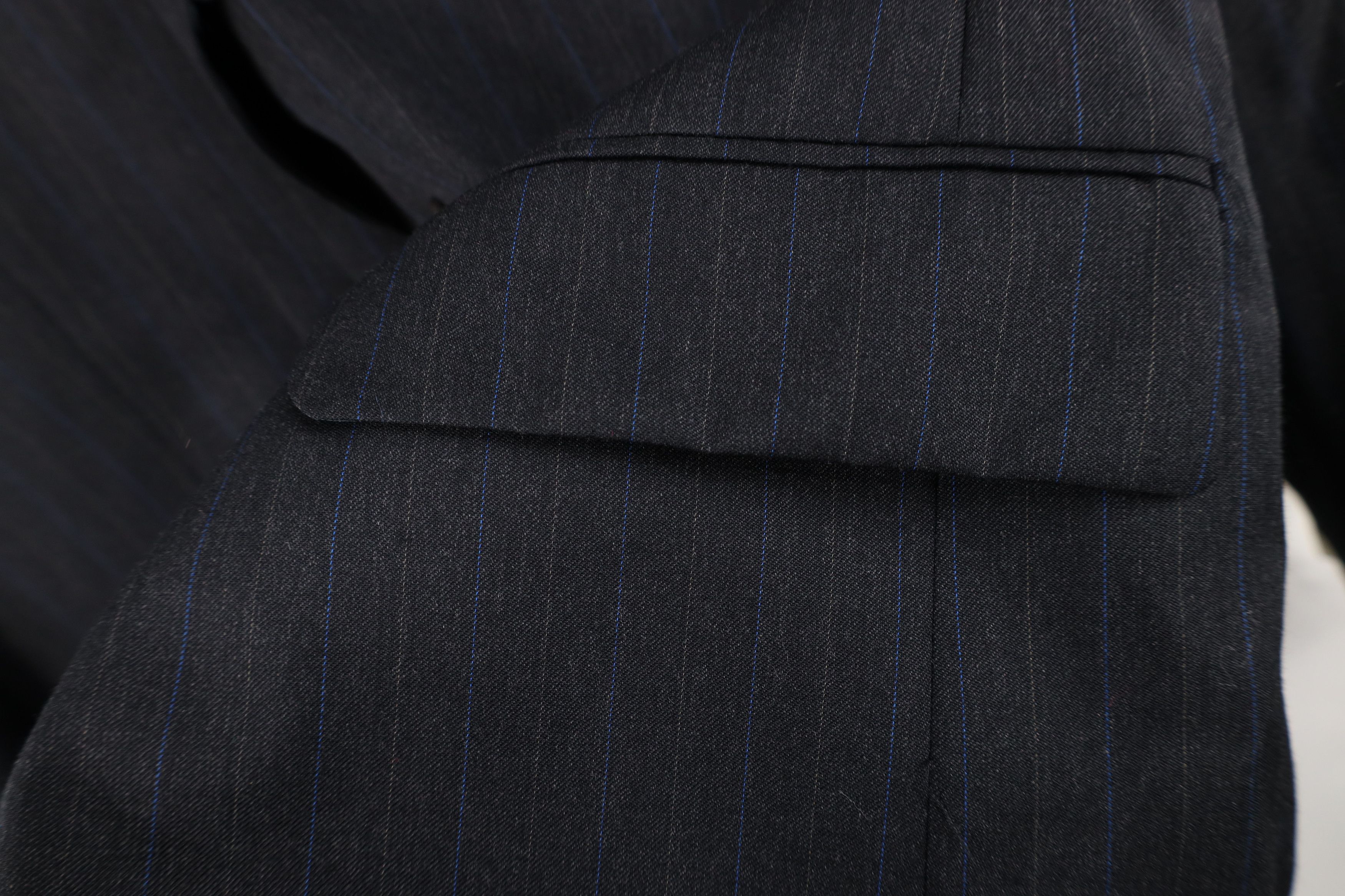 Vintage Deadstock Vintage 90s Cashmere Pinstriped Blazer Suit Jacket Size US XL / EU 56 / 4 - 5 Thumbnail