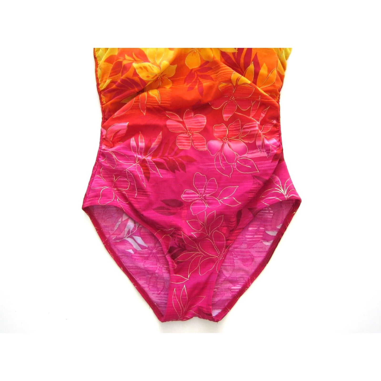 Vintage Islander Hawaiian Floral Halter Built in Padded One Piece Swimsuit 8 Islander Yellow Pink Hawaiian Floral Halter Built in Padded One Piece Swimsuit 8 Size ONE SIZE - 8 Thumbnail