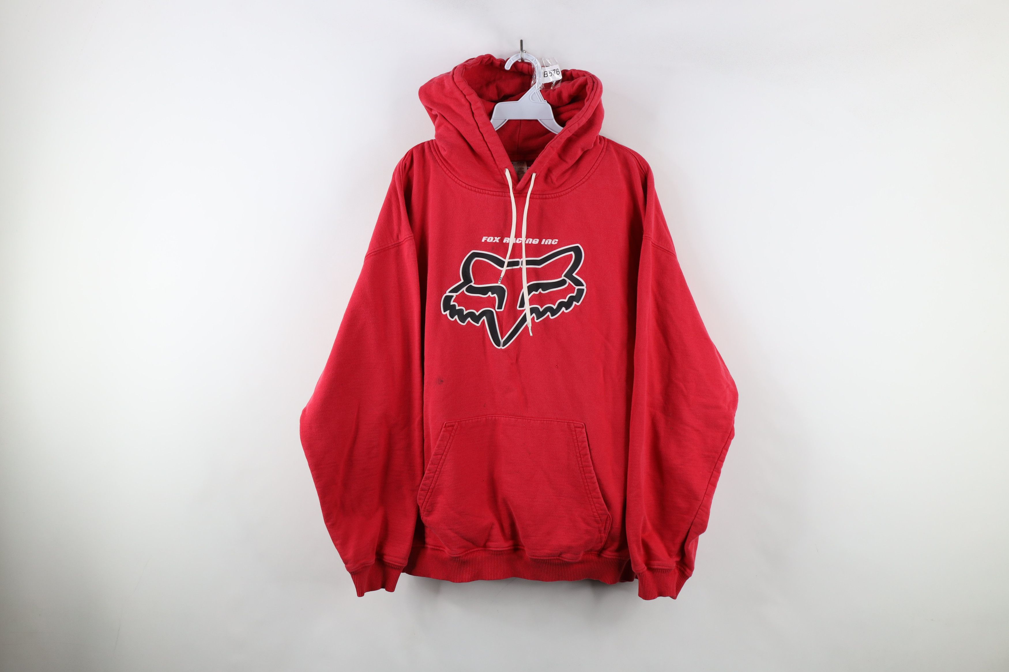 Fox Racing Vintage 90s Y2K Fox Racing Spell Out Heavyweight Hoodie Size US L / EU 52-54 / 3 - 1 Thumbnail