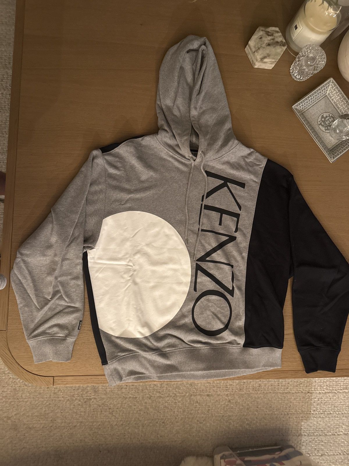 Kenzo Kenzo Grey Hoodie - Big White Dot Size US M / EU 48-50 / 2 - 1 Thumbnail