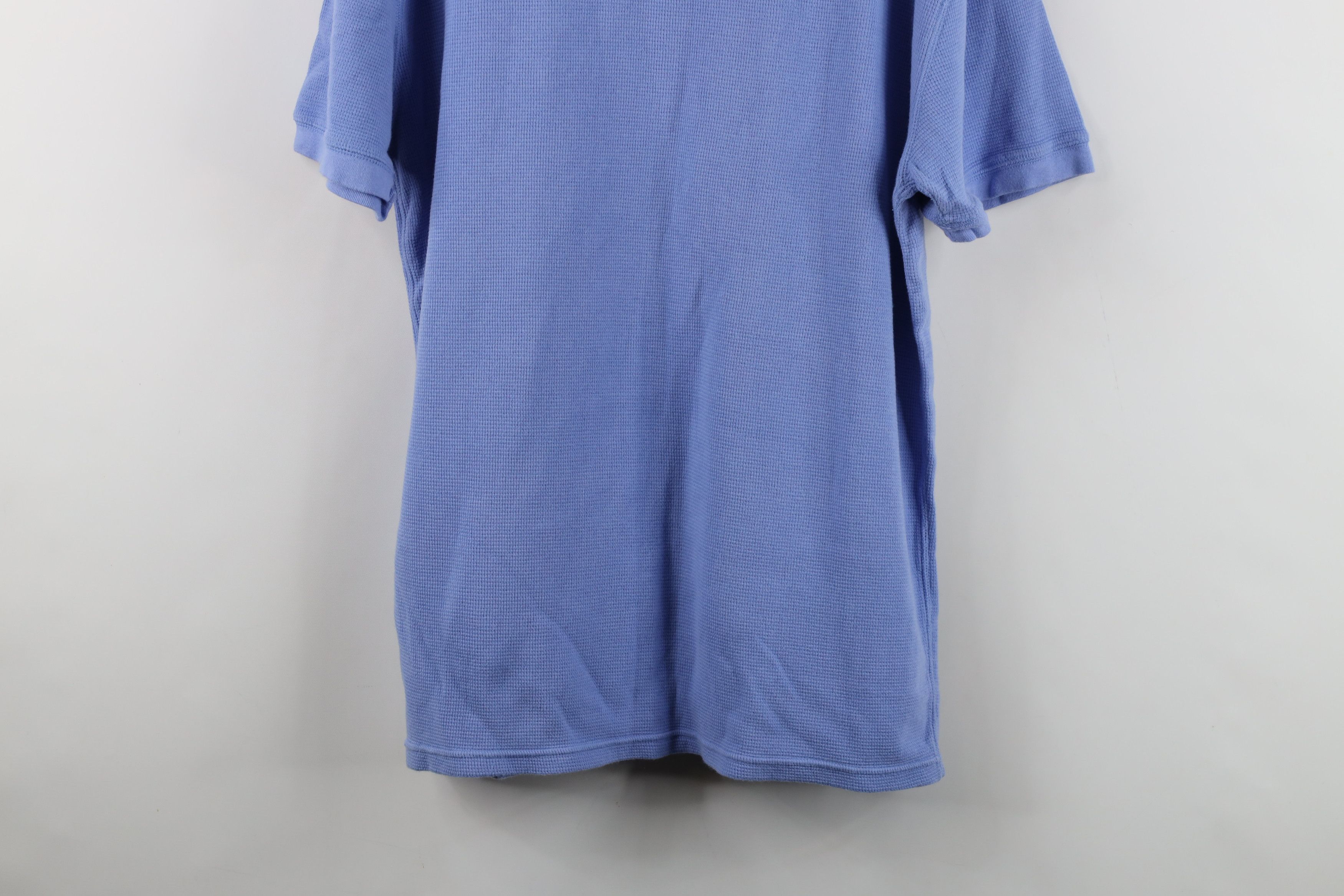 Ralph Lauren Vintage Ralph Lauren Waffle Knit Short Sleeve T-Shirt Blue Size US XL / EU 56 / 4 - 11 Thumbnail