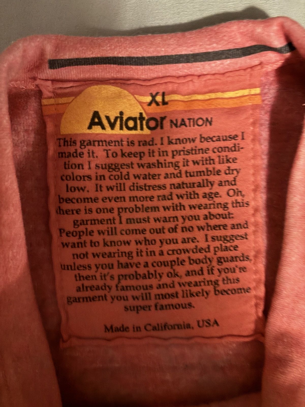Aviator Nation Aviator Nation Cropped Long Sleeve Pink Pattern Size XL Size XL / US 12-14 / IT 48-50 - 2 Thumbnail