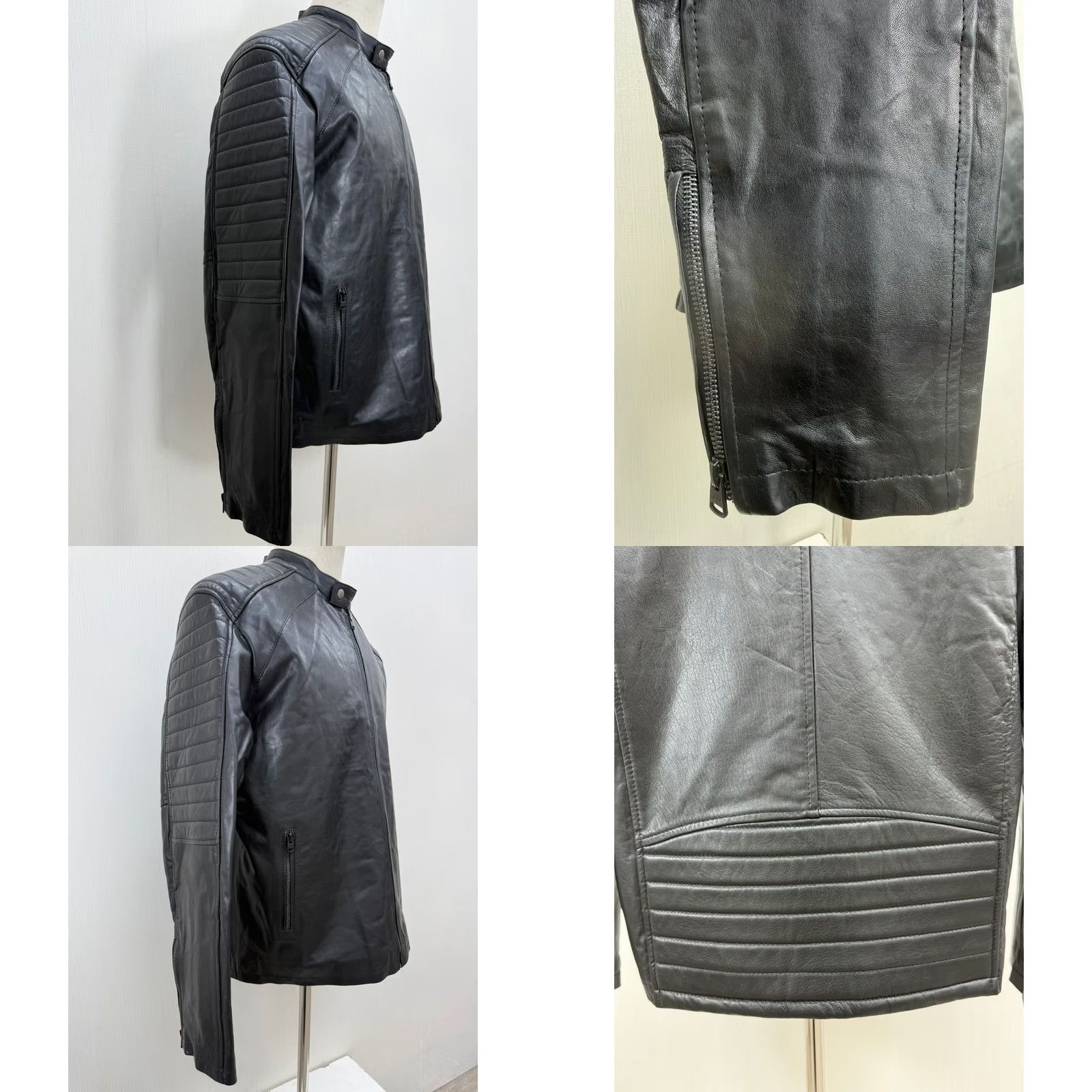 Vintage Men's Italian Sheepskin Leather Premium Soft Black Jacket Size Medium Size US M / EU 48-50 / 2 - 8 Thumbnail