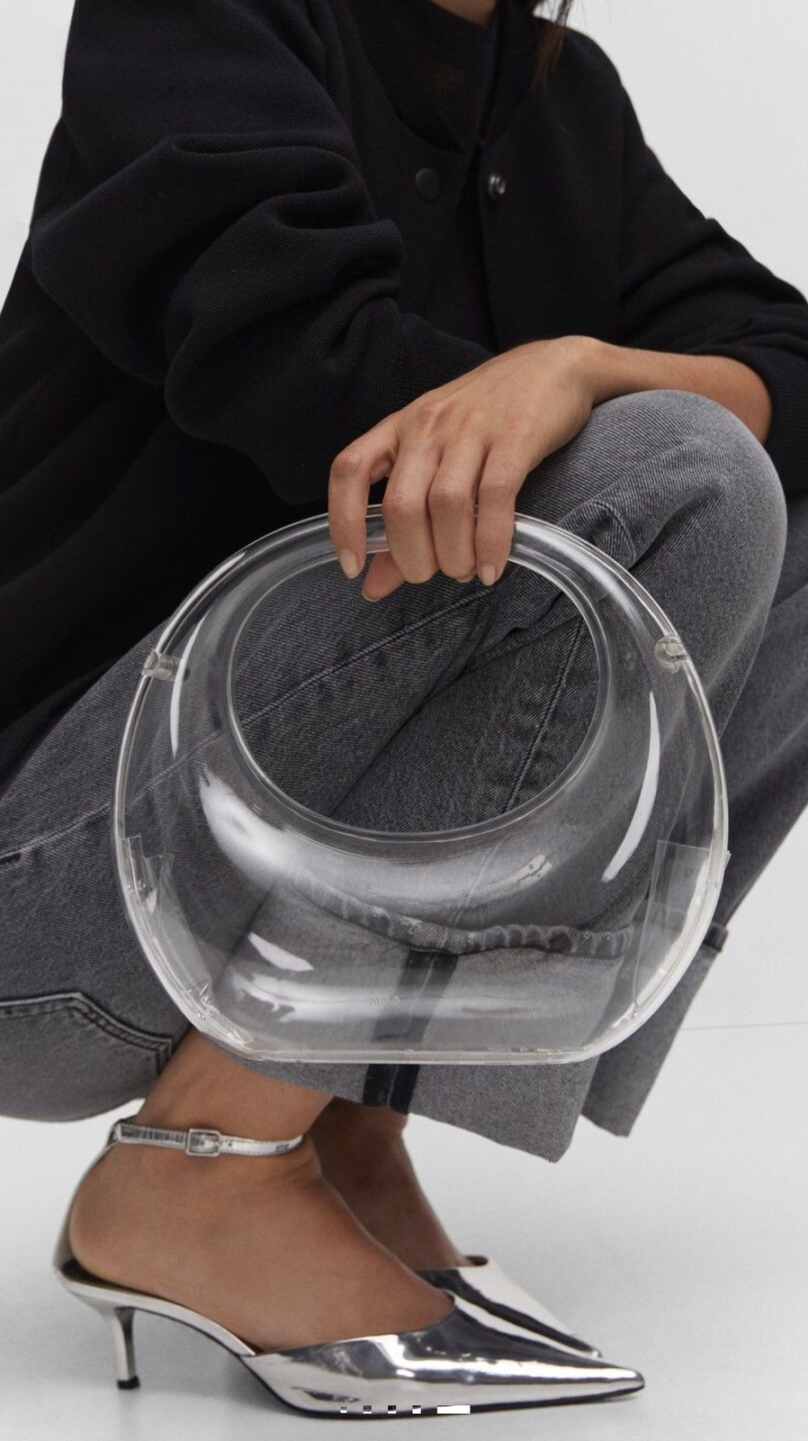 Mango Brand New Transparent hand bag Size ONE SIZE - 1 Thumbnail