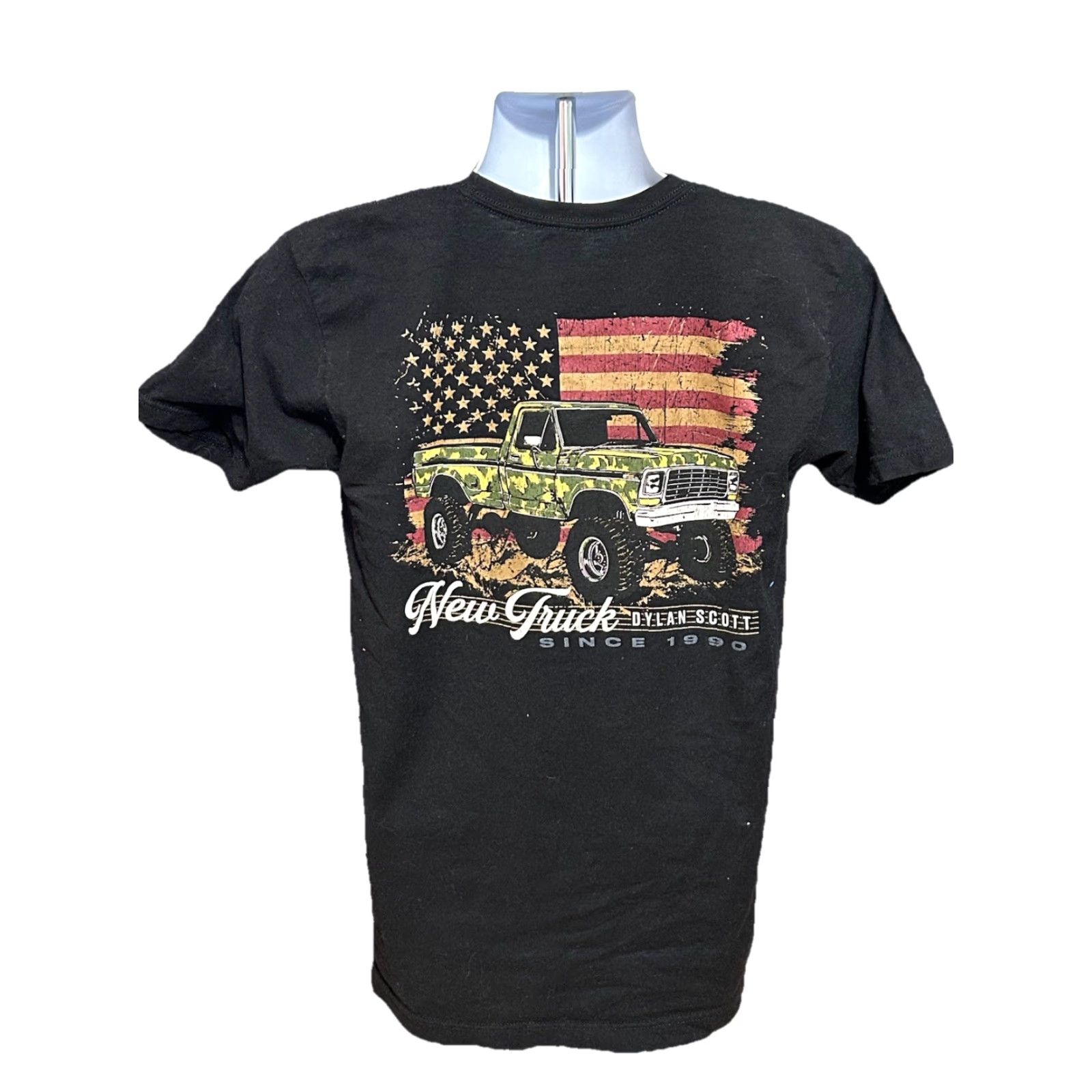 Tultex Dylan Scott New Truck Since 1990 Shirt Adult Medium Black Short Sleeve Country Music Crew Neck Logo Graphic Print Mens Size US M / EU 48-50 / 2 - 2 Thumbnail