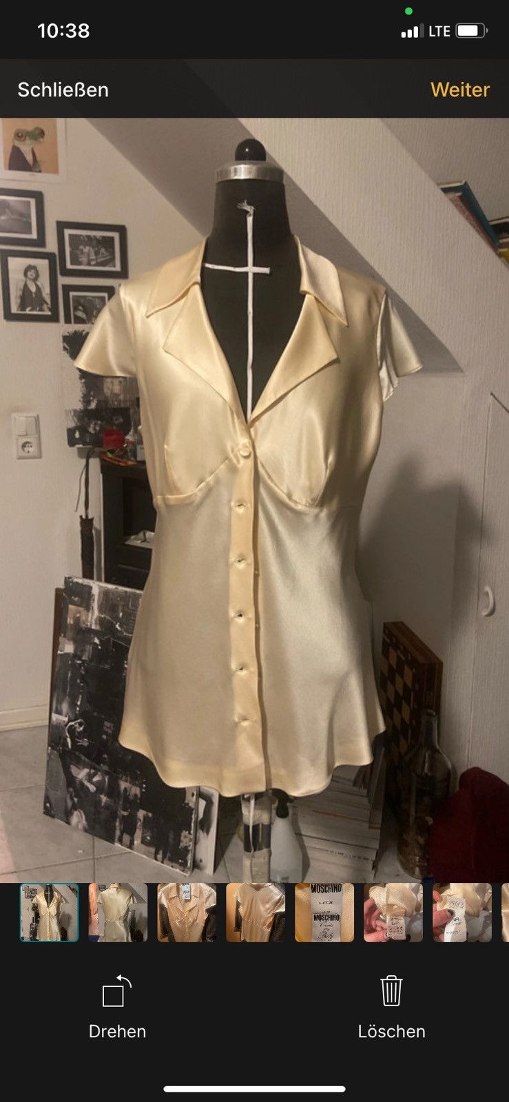 Moschino Moschino SS 1989 Couture Blouse Silk Size L / US 10 / IT 46 - 1 Thumbnail