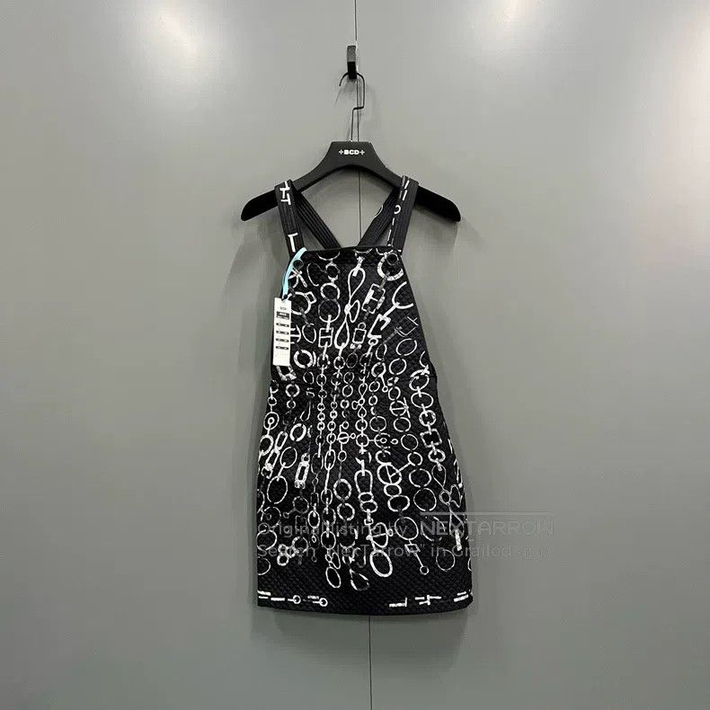 Hermes Hermes Black Buckle Print Dress Size XXS / US 00 / IT 34 - 1 Thumbnail