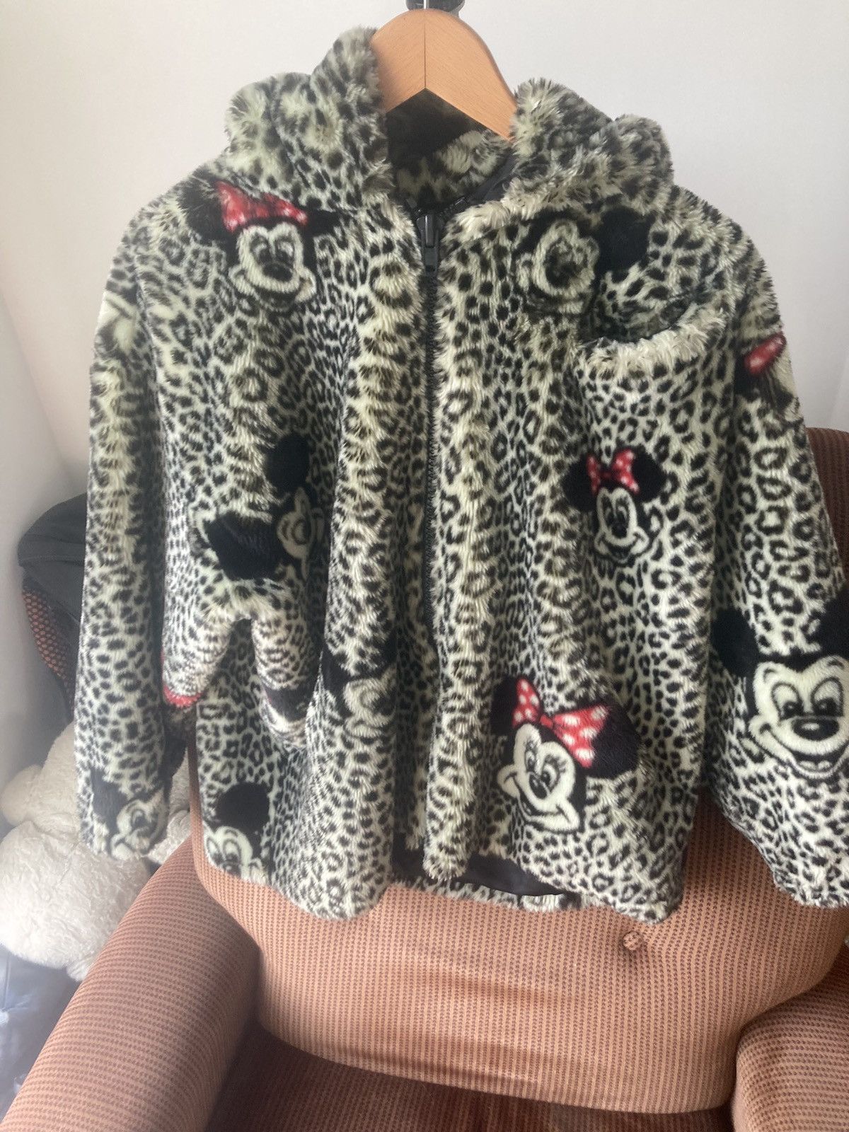 Disney × Mickey Mouse Vintage Disney leopard print hooded coat Size M / US 6-8 / IT 42-44 - 2 Thumbnail