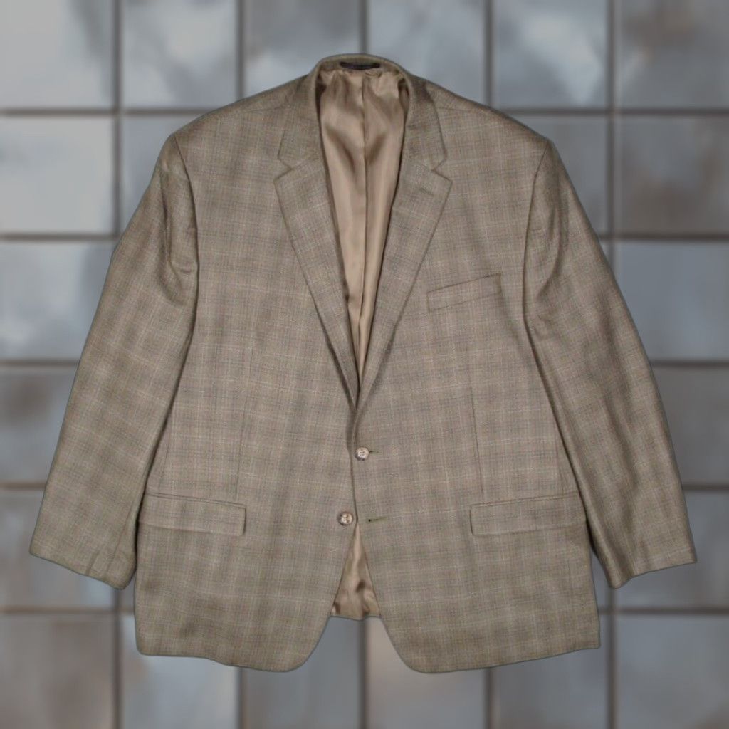 Ralph Lauren Lauren Ralph Lauren Blazer 50 Regular Brown Wool Silk 2 Button Work Jacket Mens Size 50R - 1 Thumbnail