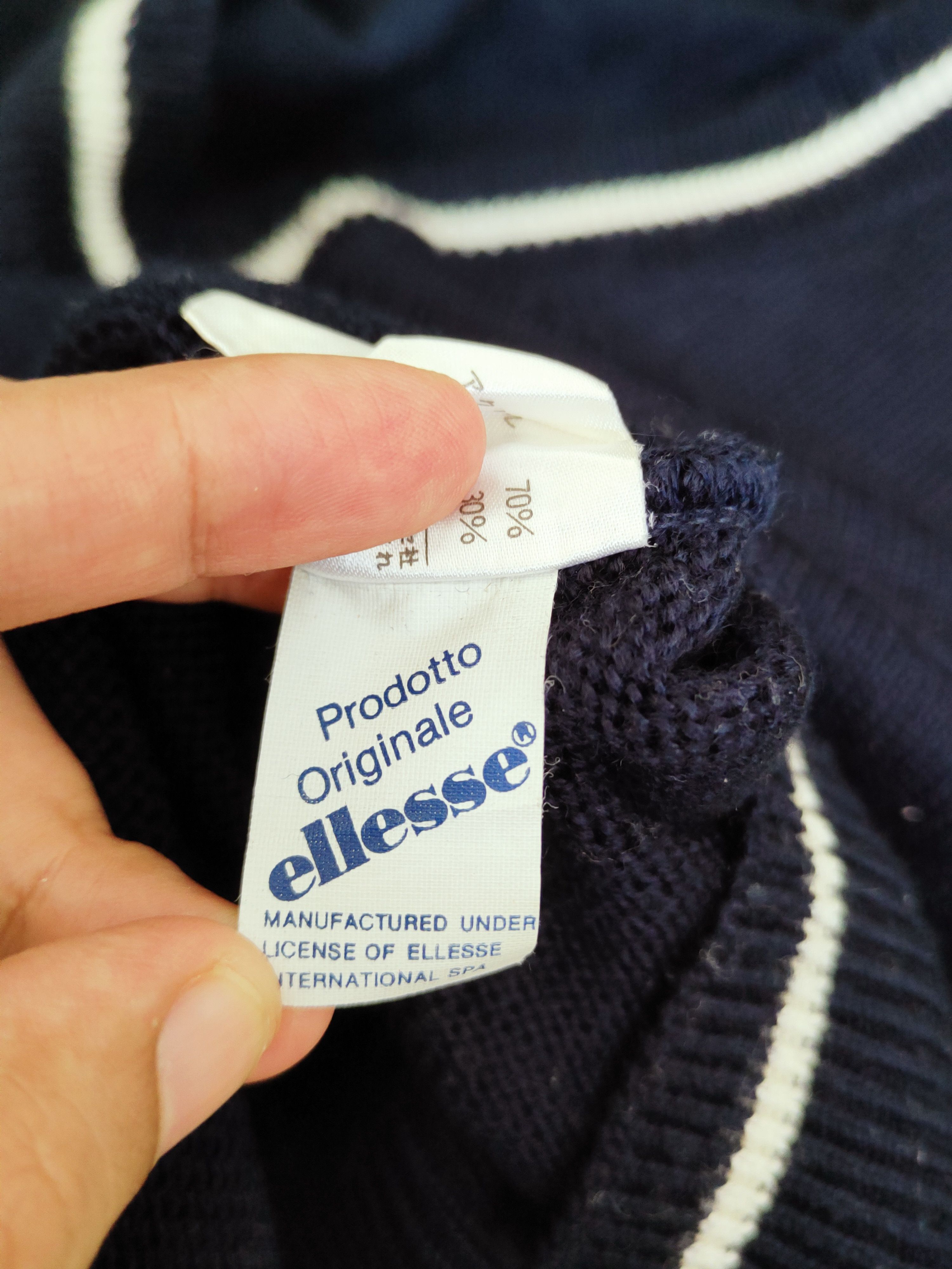 Ellesse × Homespun Knitwear × Japanese Brand Ellese Navy ripped vintage Knitwear Vests #W829 Size M / US 6-8 / IT 42-44 - 12 Thumbnail
