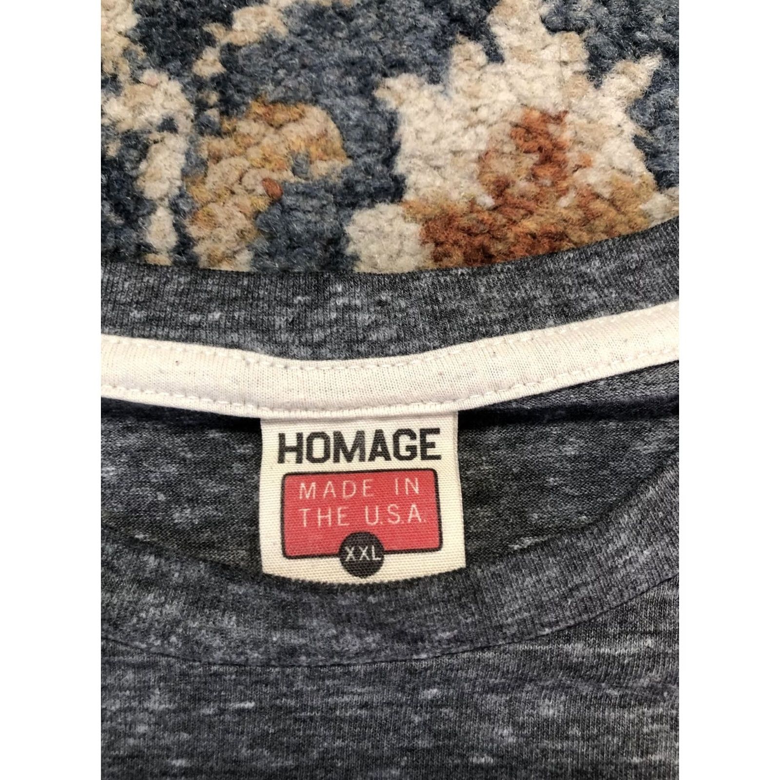 Vintage Homage Bird Shirt Mens 2XL Gray Short Sleeve Graphic Tee Basketball Made USA Size US XXL / EU 58 / 5 - 7 Thumbnail