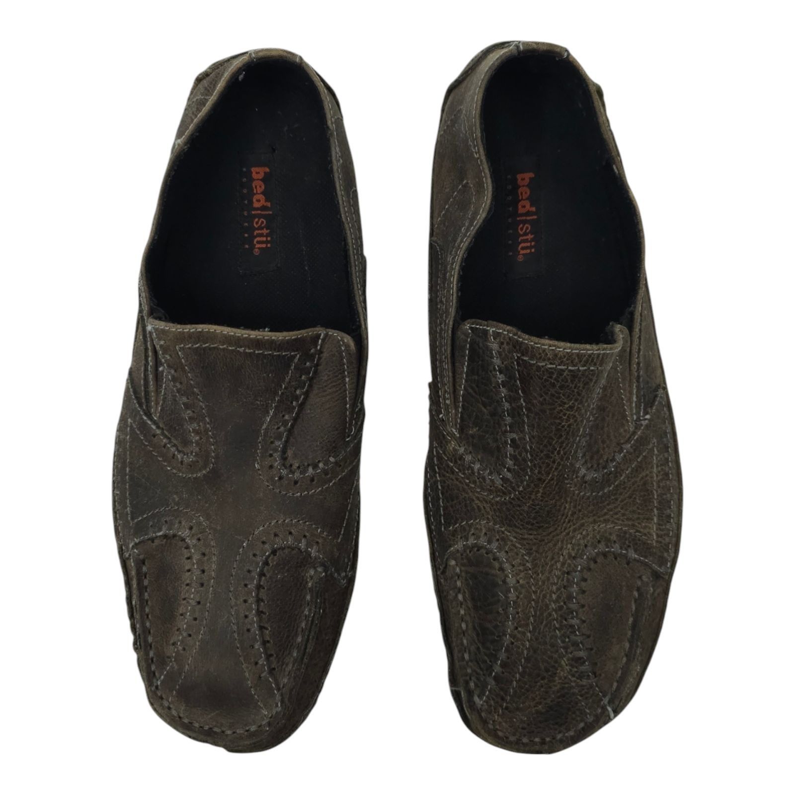 Bed Stu Bed Stu Distressed Leather Stitched Driving Mocs Mens 12 Size US 12 / EU 45 - 9 Thumbnail